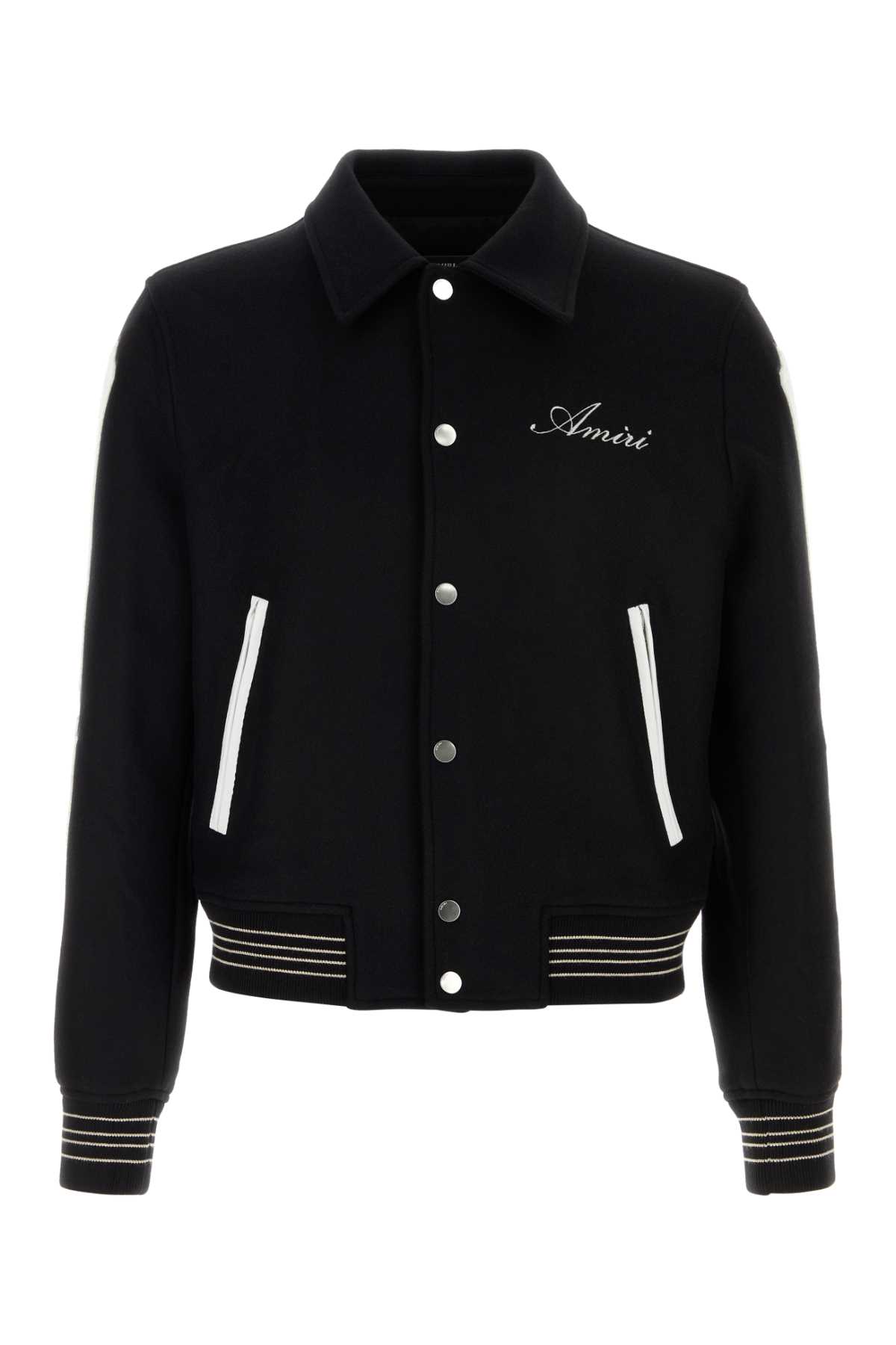 AMIRI Black Wool Blend Bomber Jacket