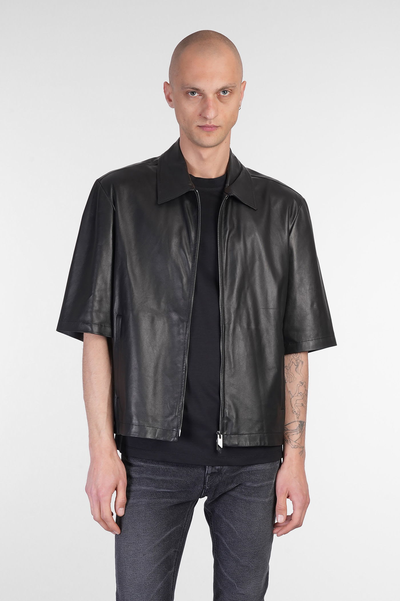 Salvatore Santoro Shirt In Black Leather