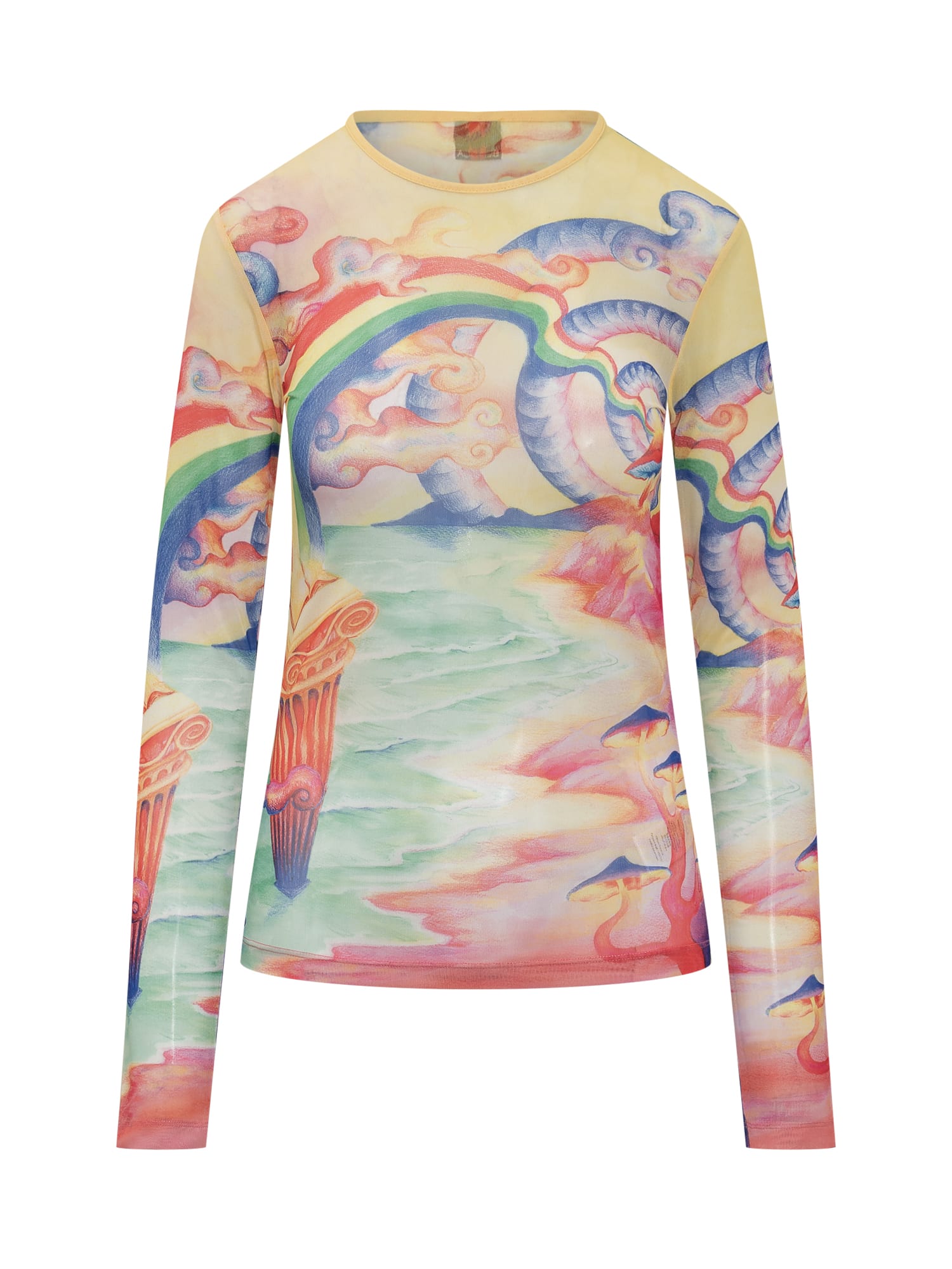 Casablanca Printed Mesh Top