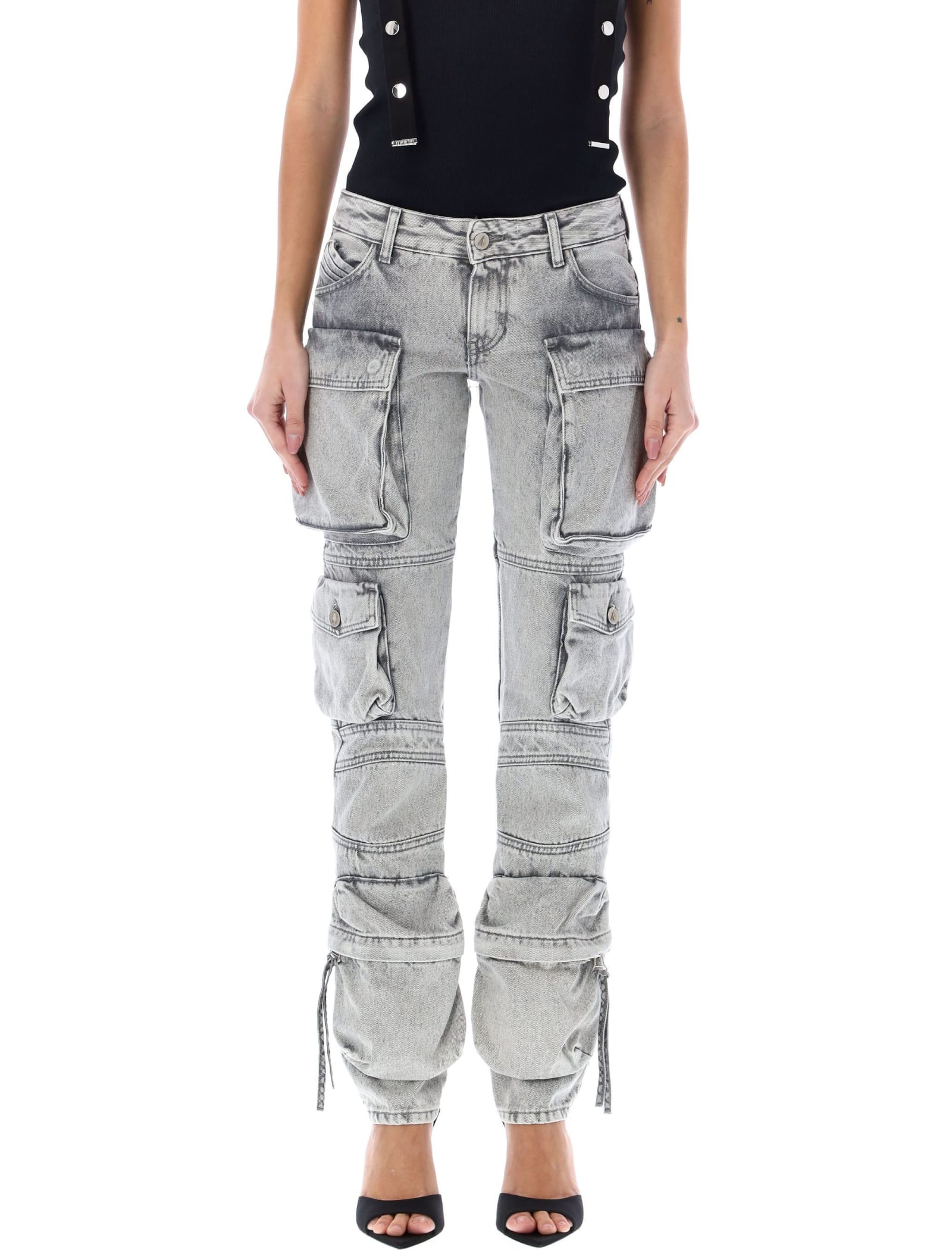 The Attico Essie Denim Cargo Pants