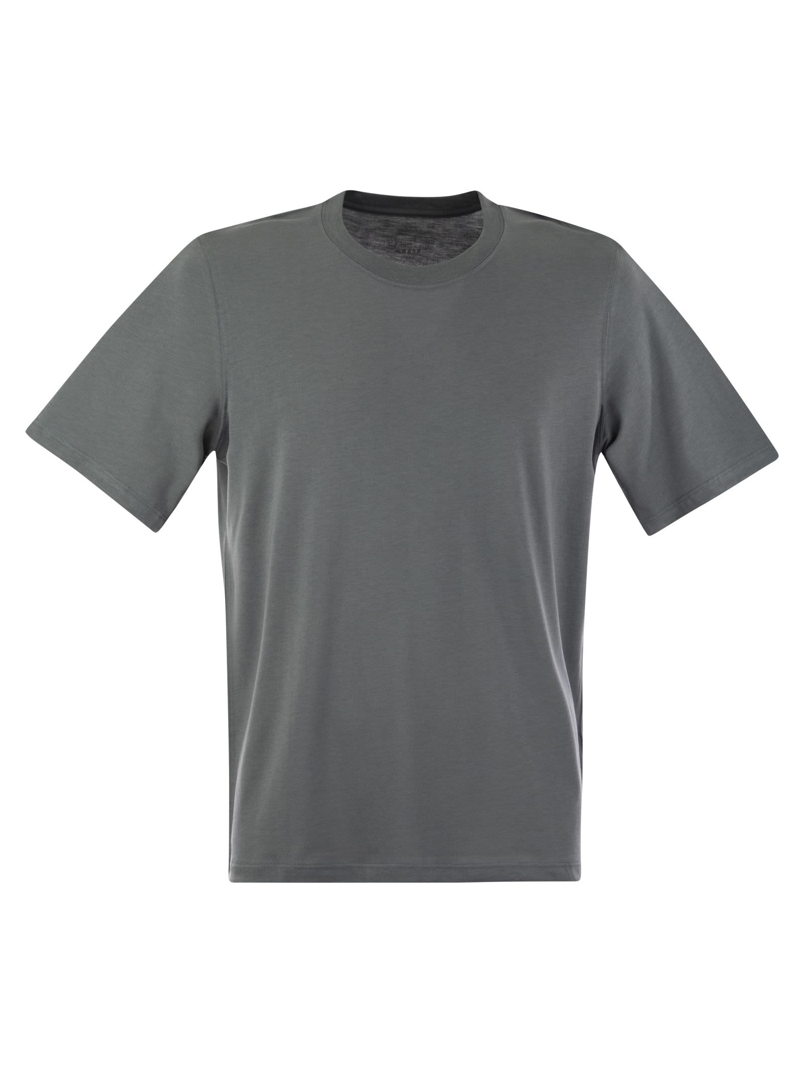 Majestic Filatures Short-sleeved T-shirt In Lyocell And Cotton