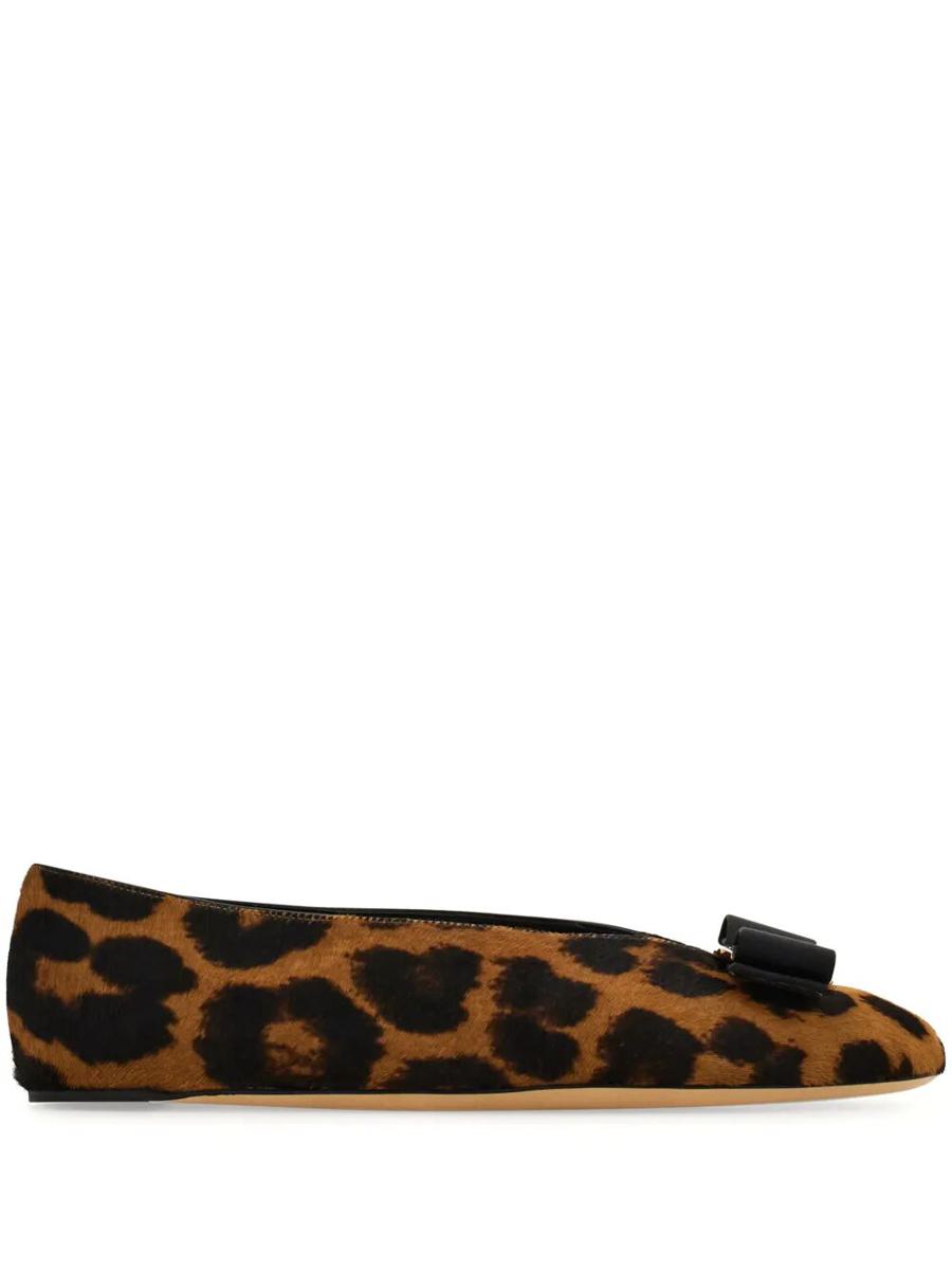 Salvatore Ferragamo马毛印花Vanna芭蕾舞平底鞋