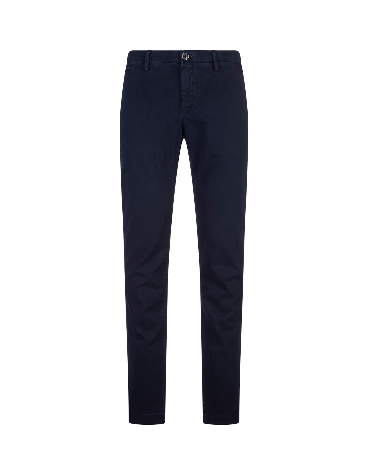 Jacob Cohen Bobby Slim Fit Trousers In Night Blue Garment-dye Twill
