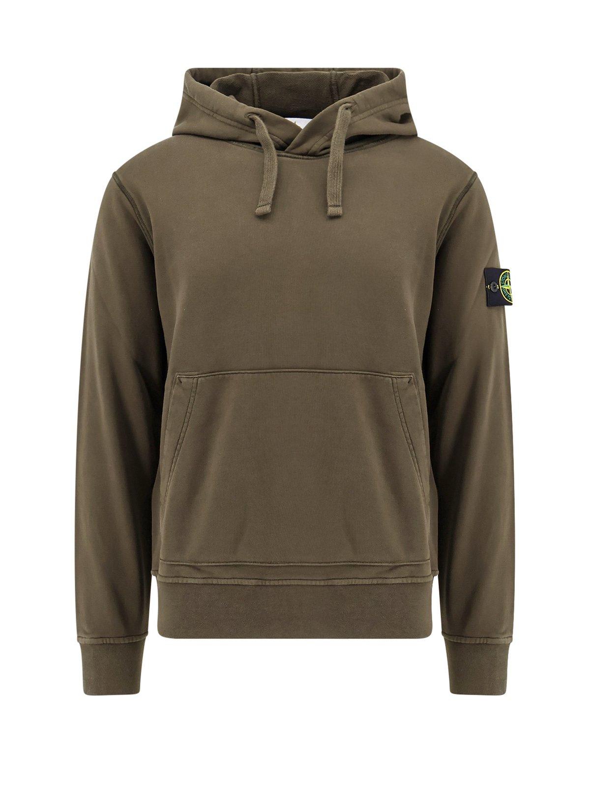 Stone Island Compass Patch Drawstring Hoodie