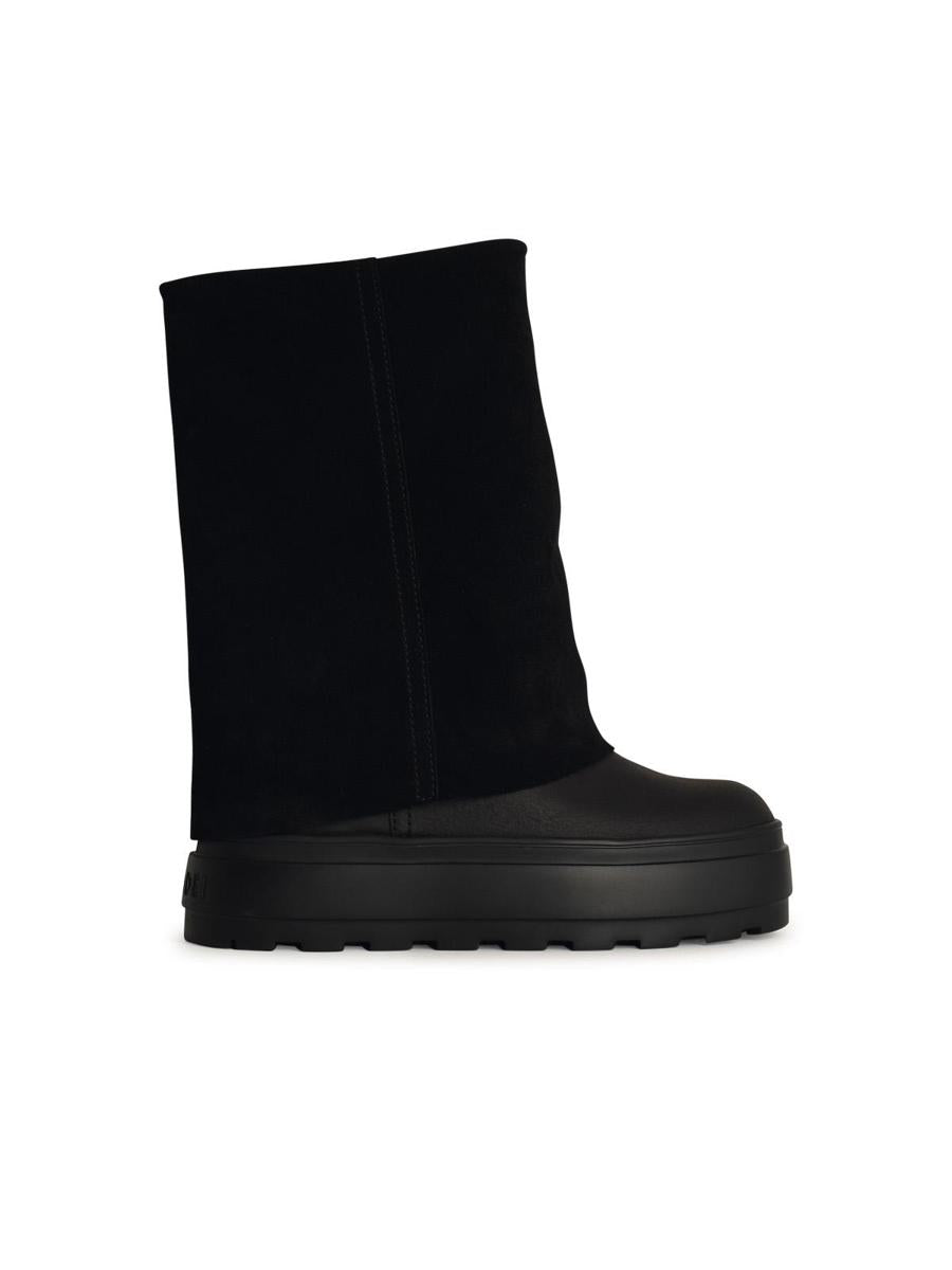 Casadei 'Nomad' Black Rough Leather Ankle Boots