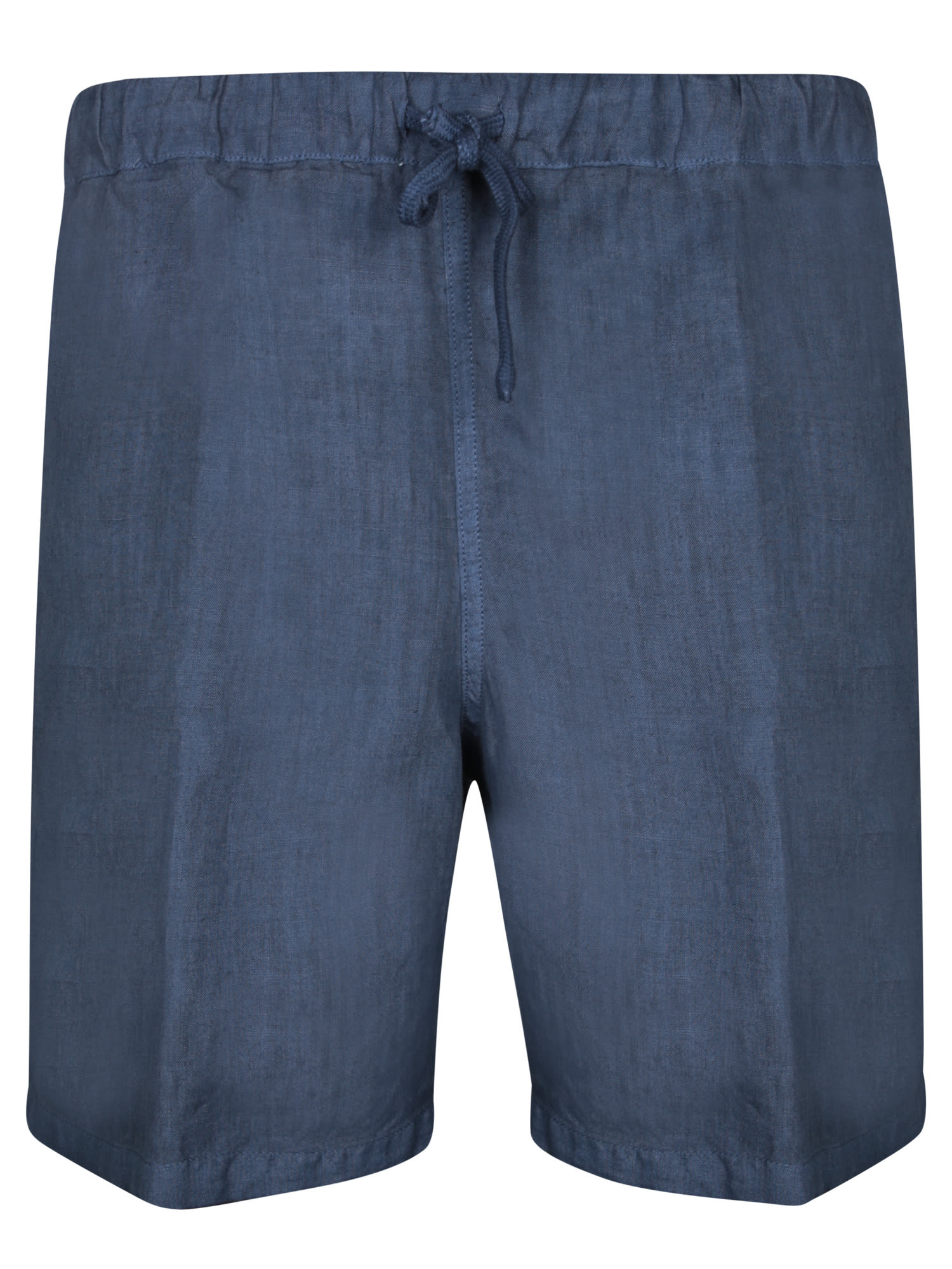 120% Lino Faded Blue Linen Bermuda Shorts