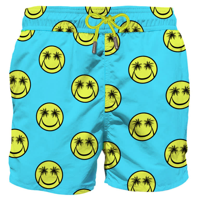 MC2 Saint Barth Palm Smile Mid-length Swim Shorts