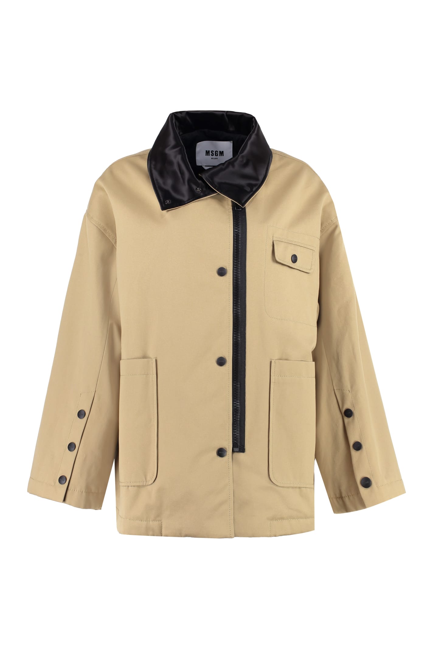 MSGM Padded Jacket With Zip And Snaps