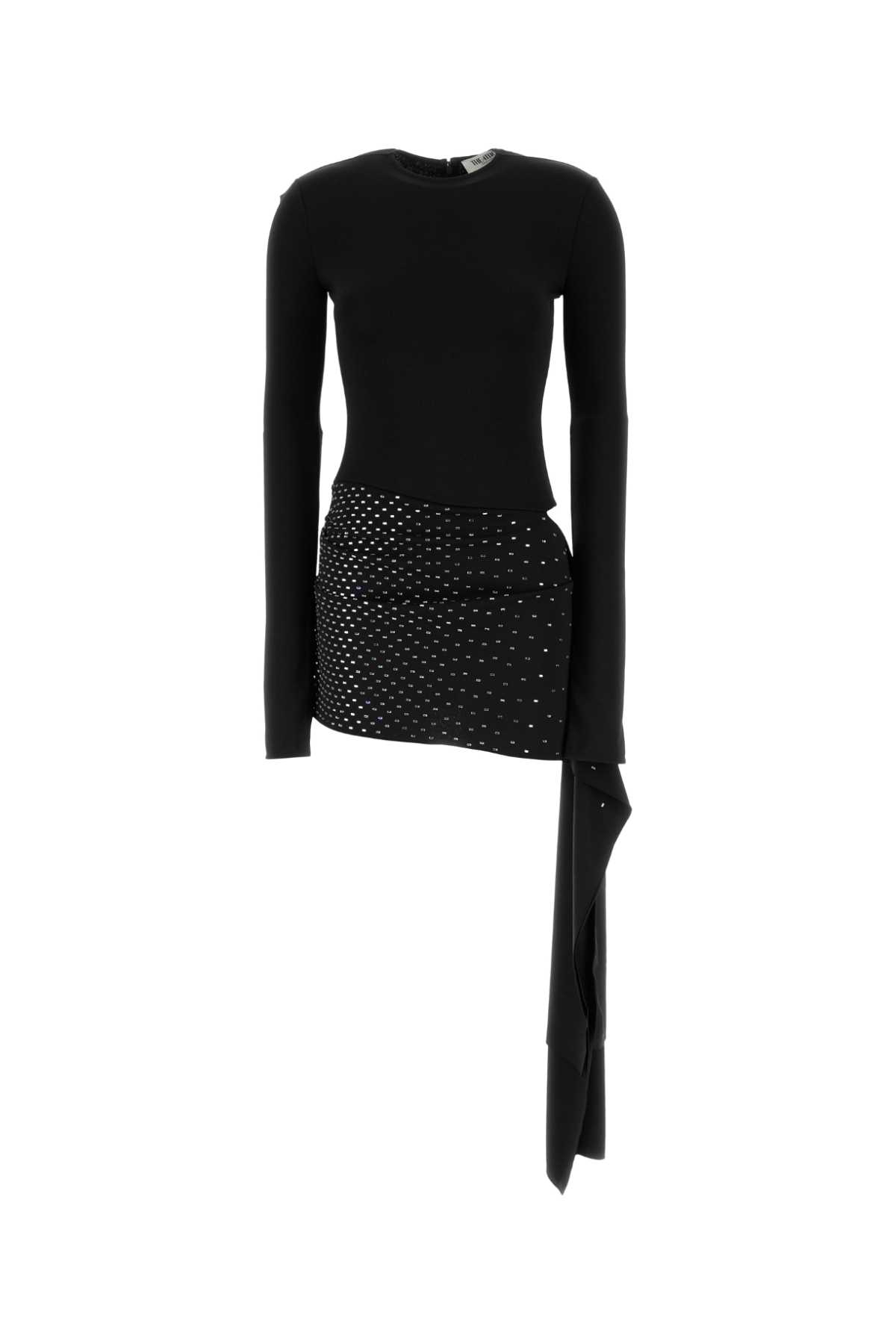 The Attico Black Sable Mini Dress