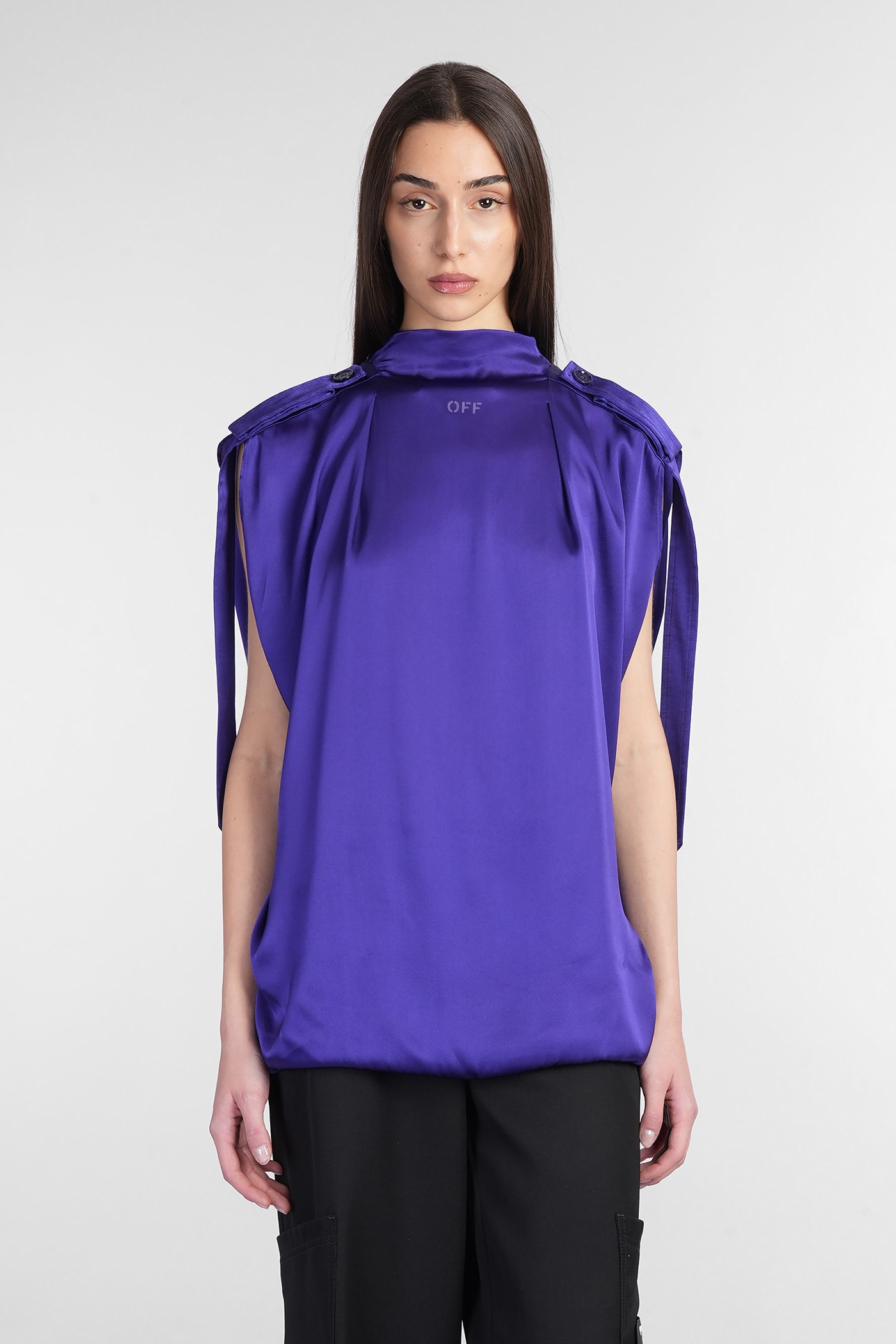 Off-White Topwear In Viola Acetate
