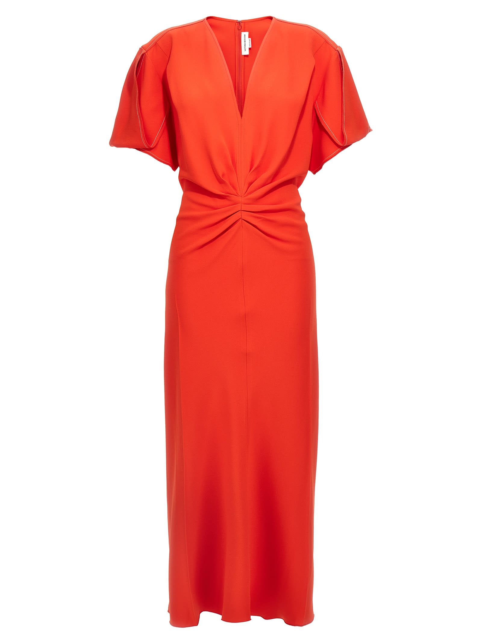 Victoria Beckham gathered Waist Midi Dress