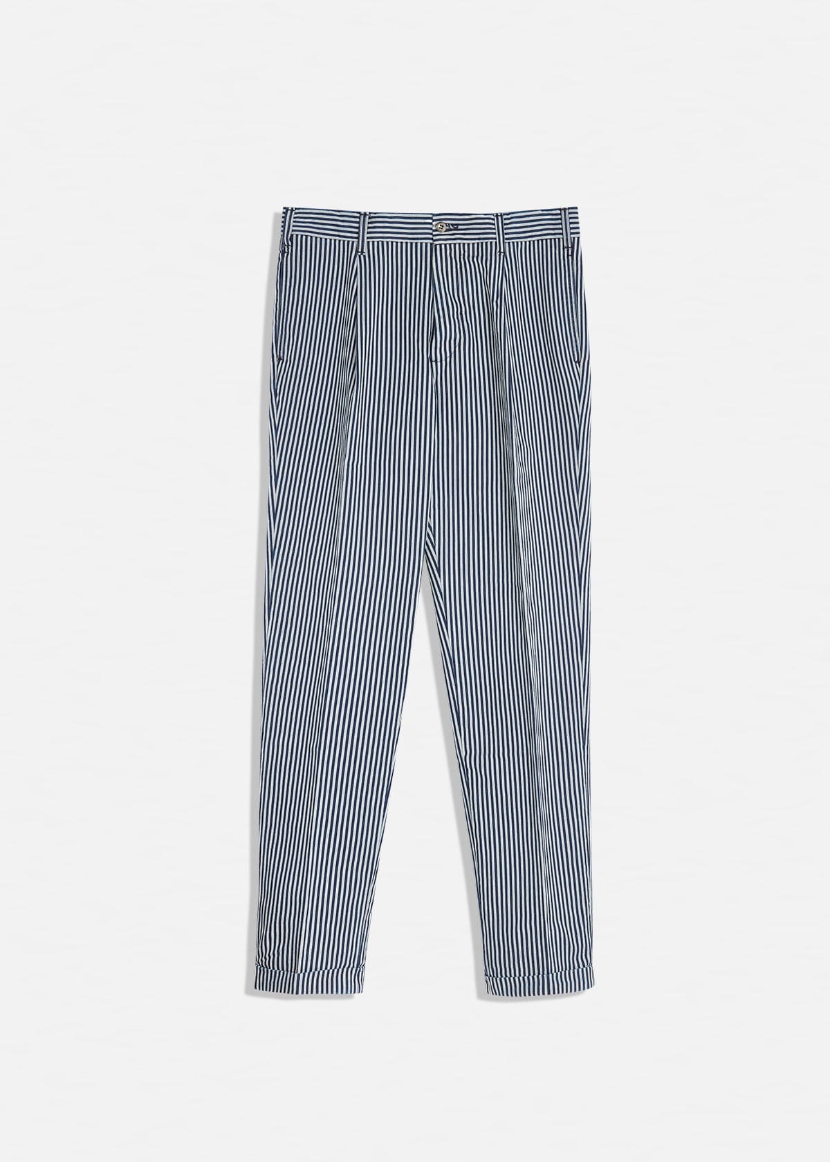 doppiaa Aantioco Striped Cotton Chino Trousers
