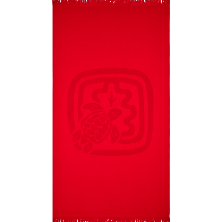 Vilebrequin Beach Fouta In Organic Cotton - Towel - Santah - Red - Size OSFA
