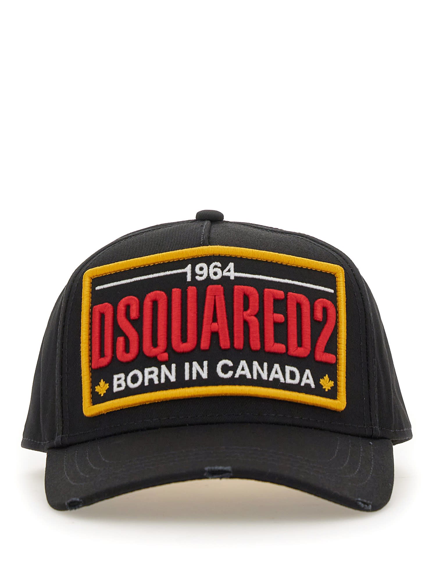 Dsquared2 Black Cotton Baseball Cap