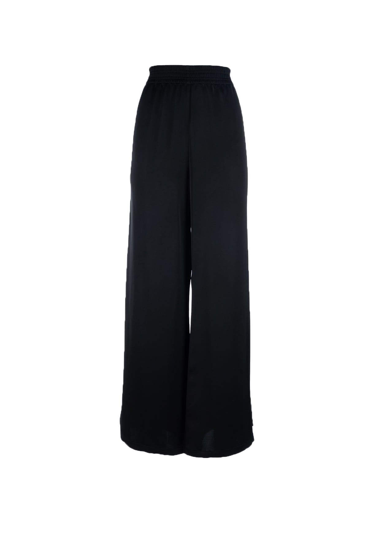 Fabiana Filippi Viscose Satin Wide Leg Trousers With Elastic Waistband