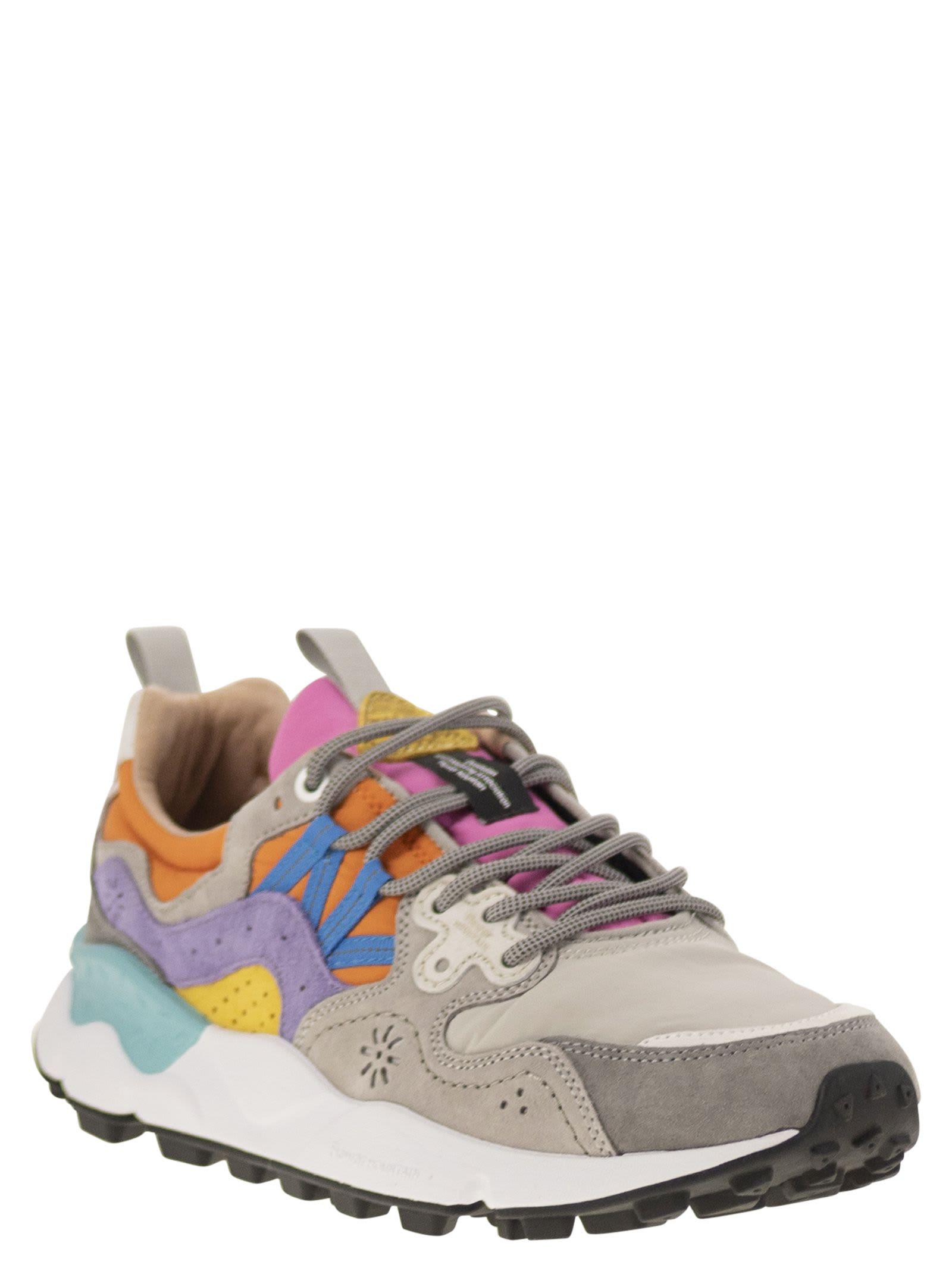 Flower Mountain Yamano 3 - Sneakers In Suede And Technical Fabric