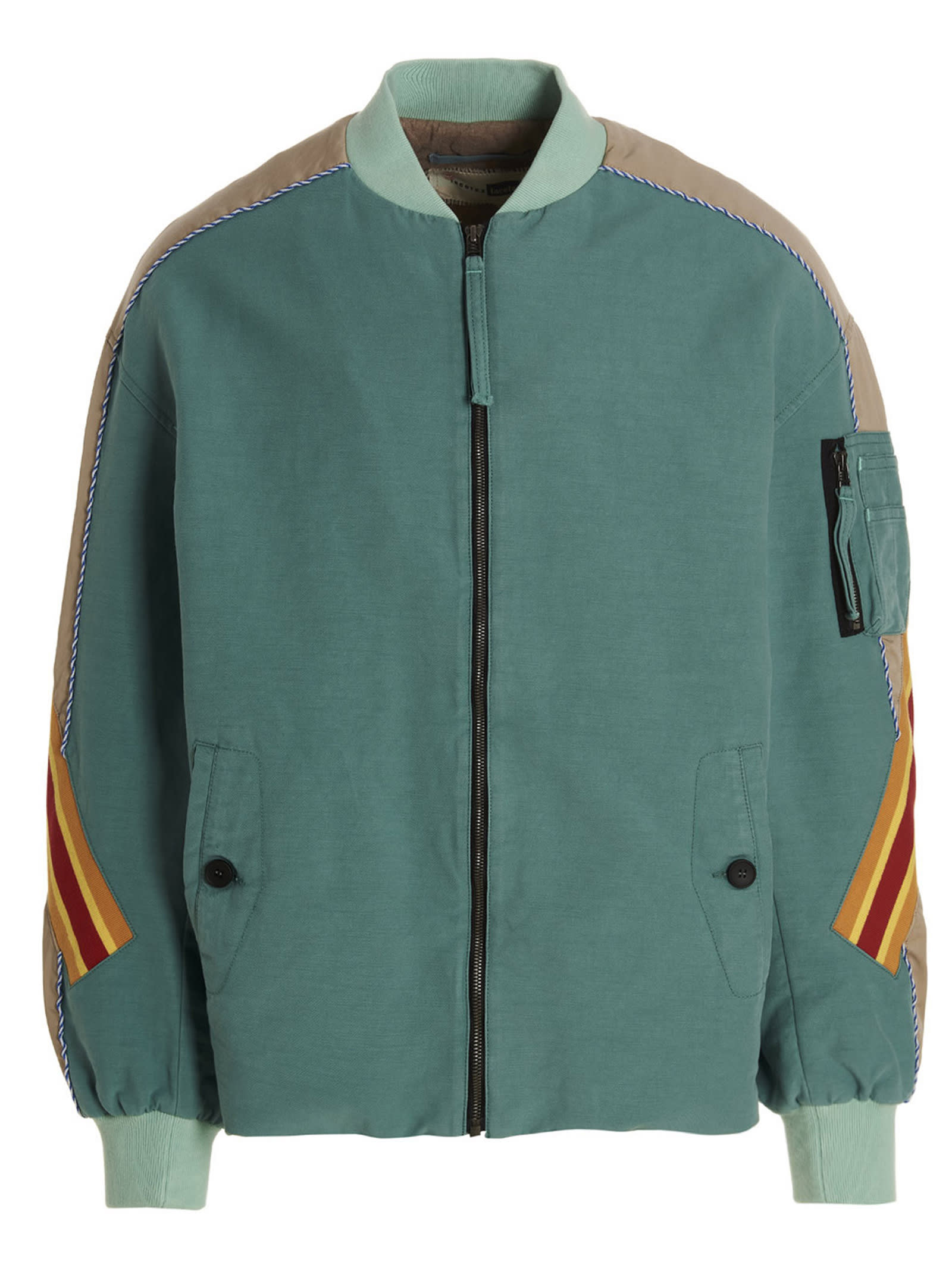 Incotex Red Contrast Band Bomber Jacket