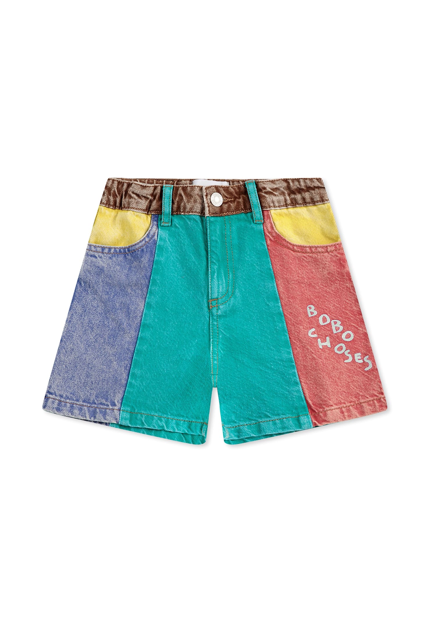 Bobo Choses Denim Shorts For Kids With Logo