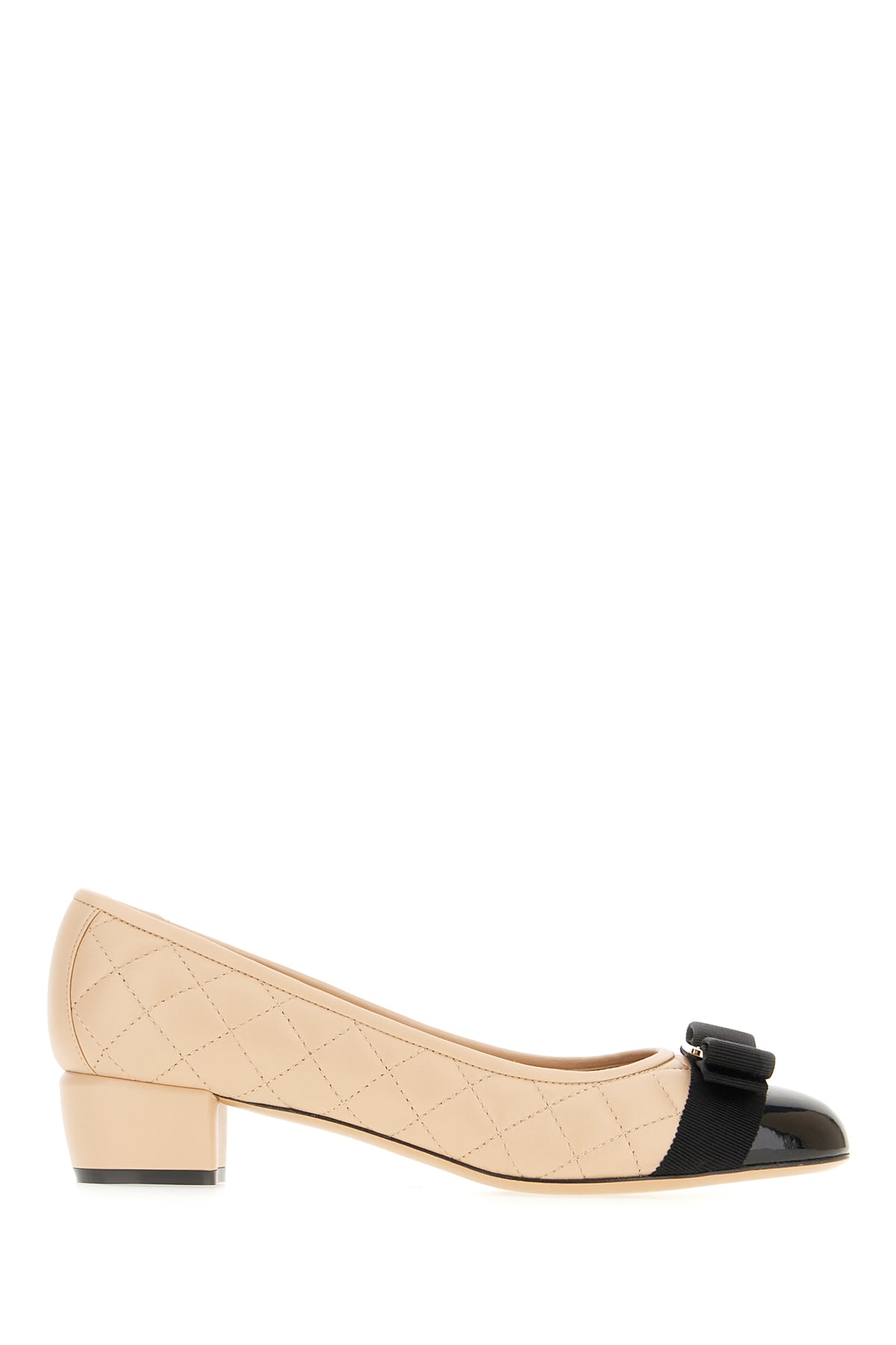 Ferragamo Two-tone Nappa Leather Vara Pumps