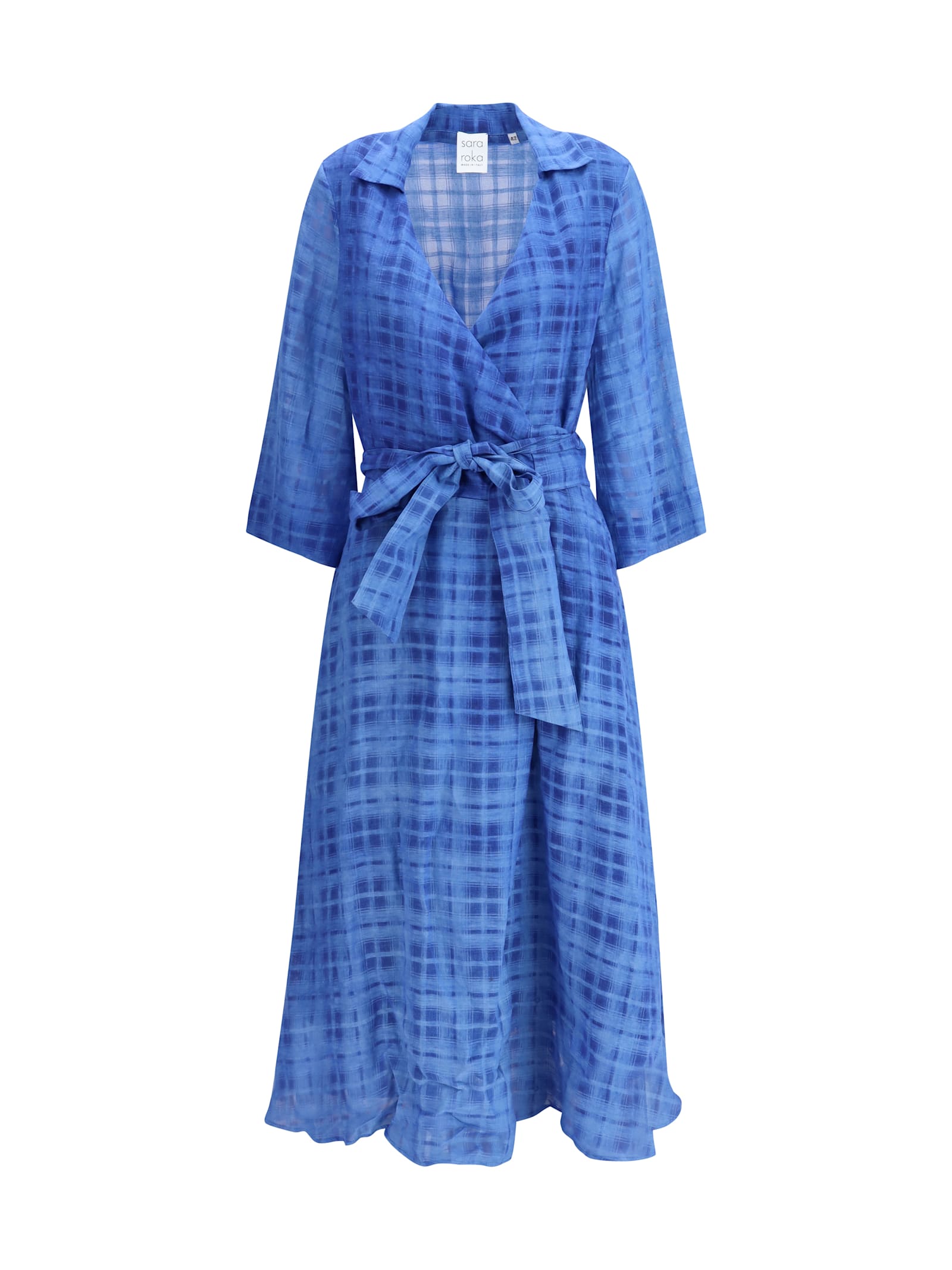 Sara Roka Check Chemisier Dress