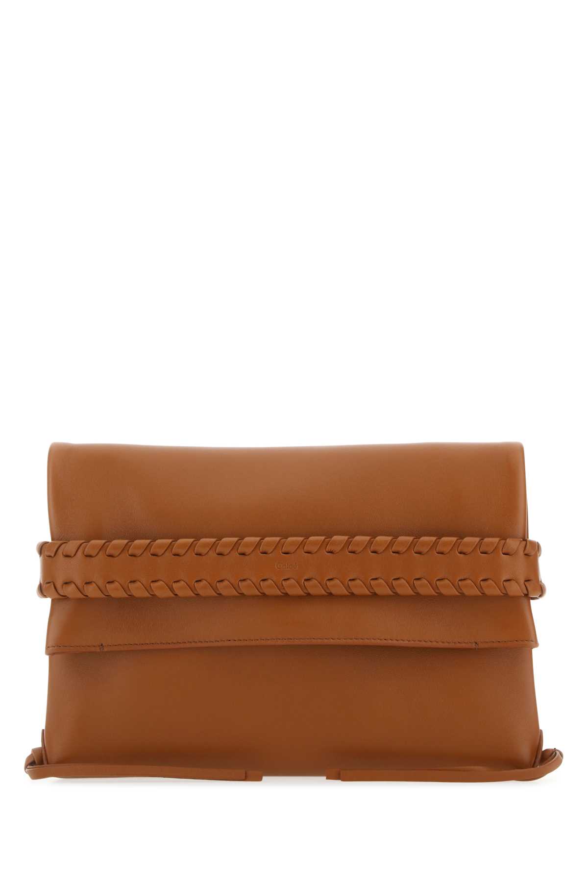Chloé Caramel Leather Mony Clutch