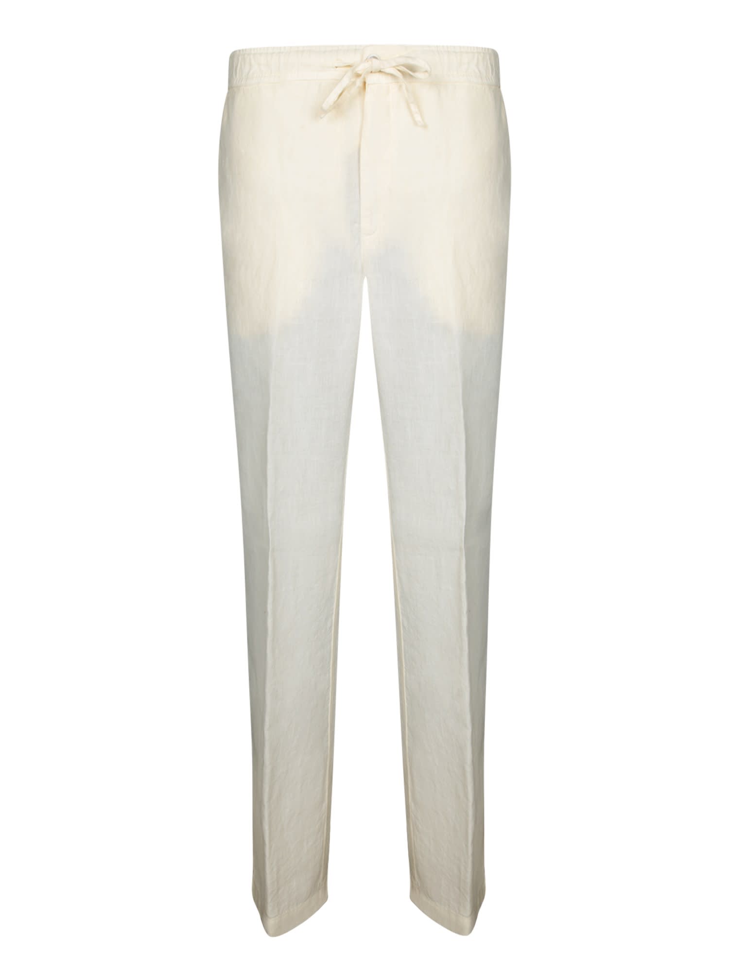120% Lino Ecru Drawstring Trousers