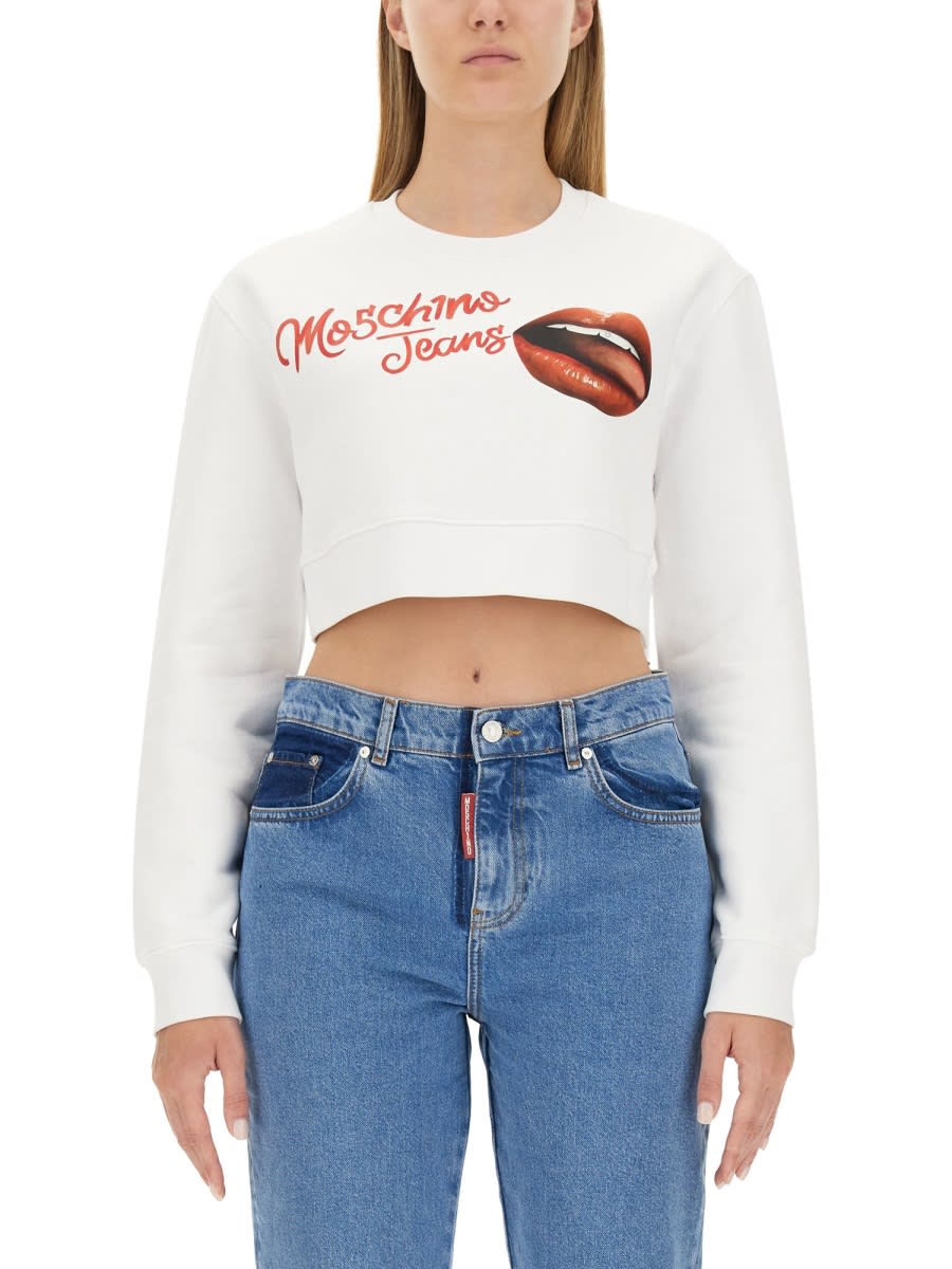 M05CH1N0 Jeans Sweatshirt With Logo