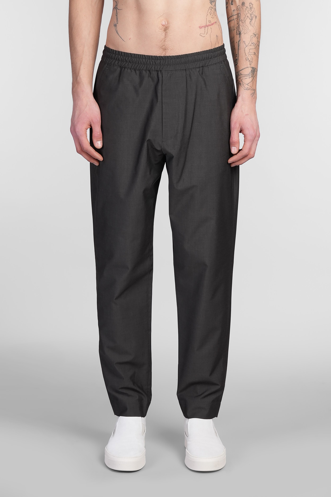 Low Brand George Pants In Grey Wool