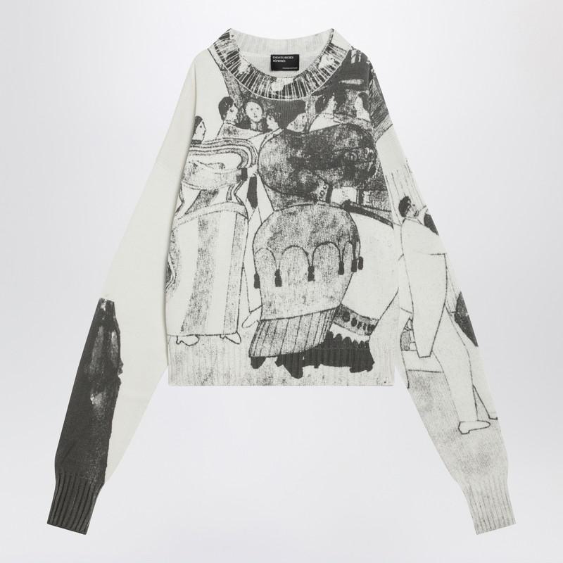 Enfants Riches Déprimés The Ballroom Dance Sweater In Black/Ivory