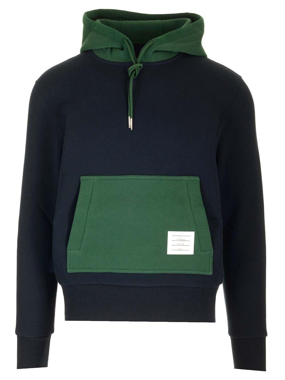 Thom Browne Colour-block Drawstring Hoodie