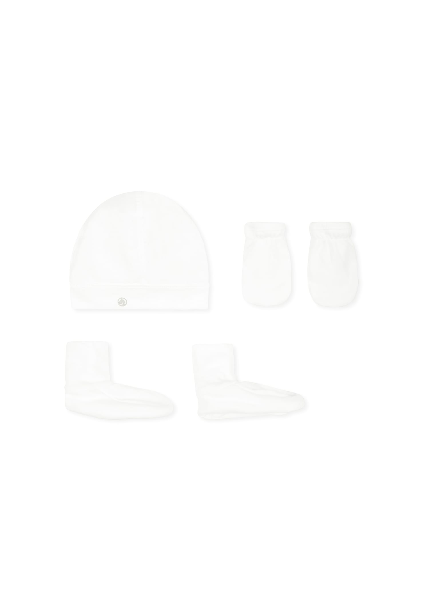 Petit Bateau White Accessory Set For Babykids