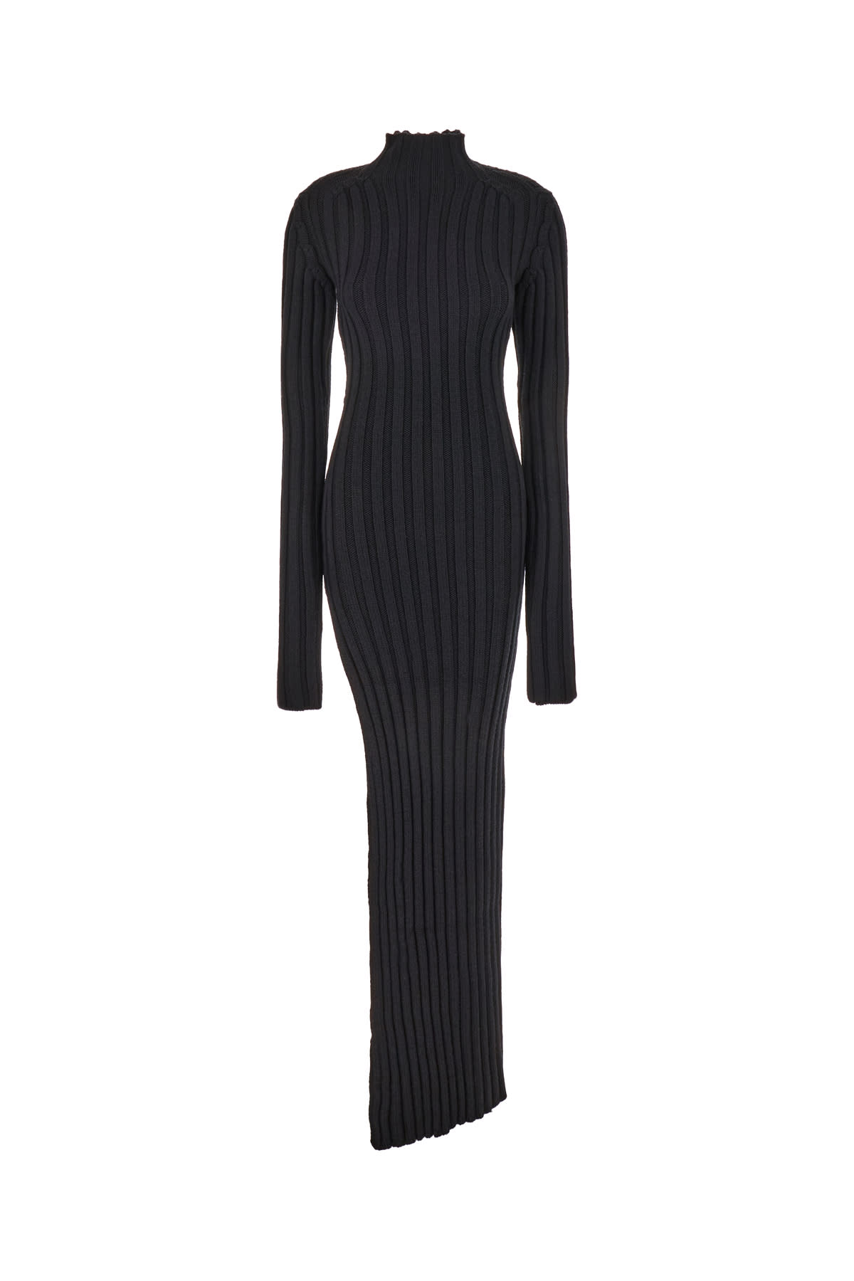 Ann Demeulemeester Black Wool Sweater Dress