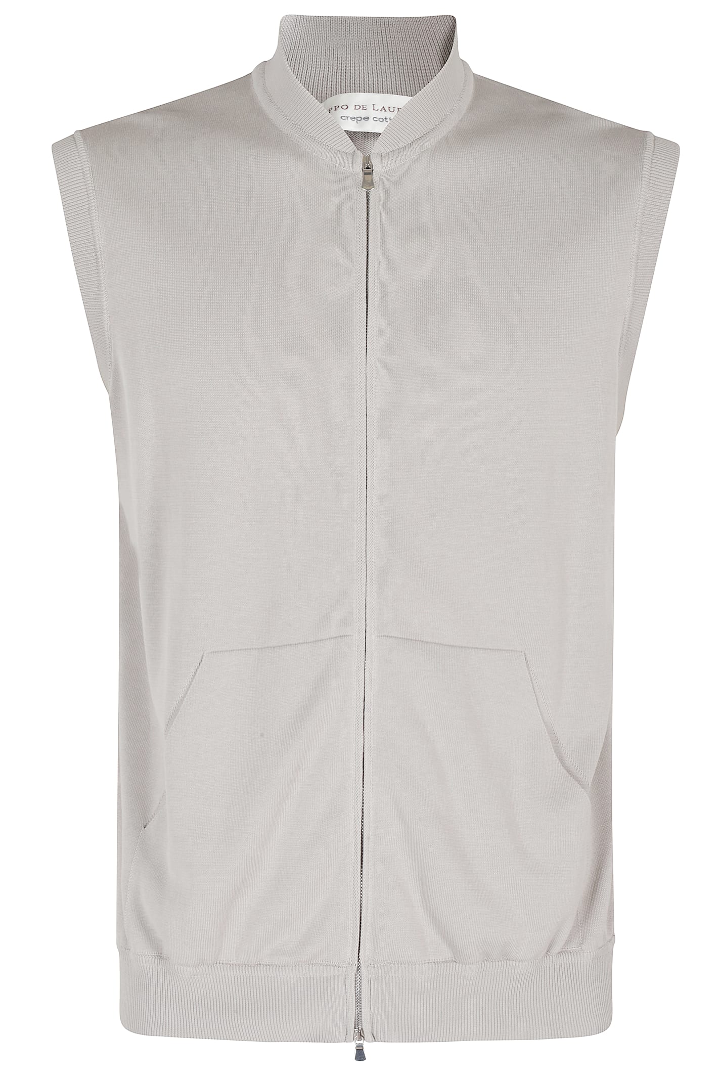 Filippo De Laurentiis Bomber Zip Smanicato In Maglia Di Cotone