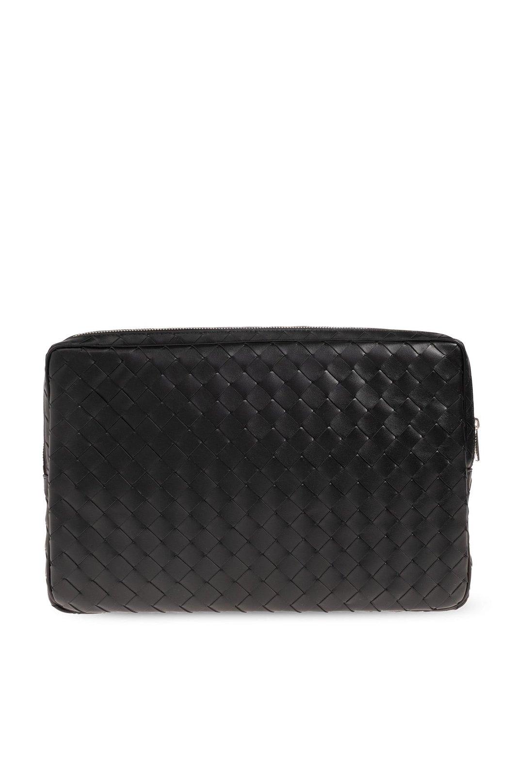 Bottega Veneta Intrecciato Zippered Laptop Case Bag