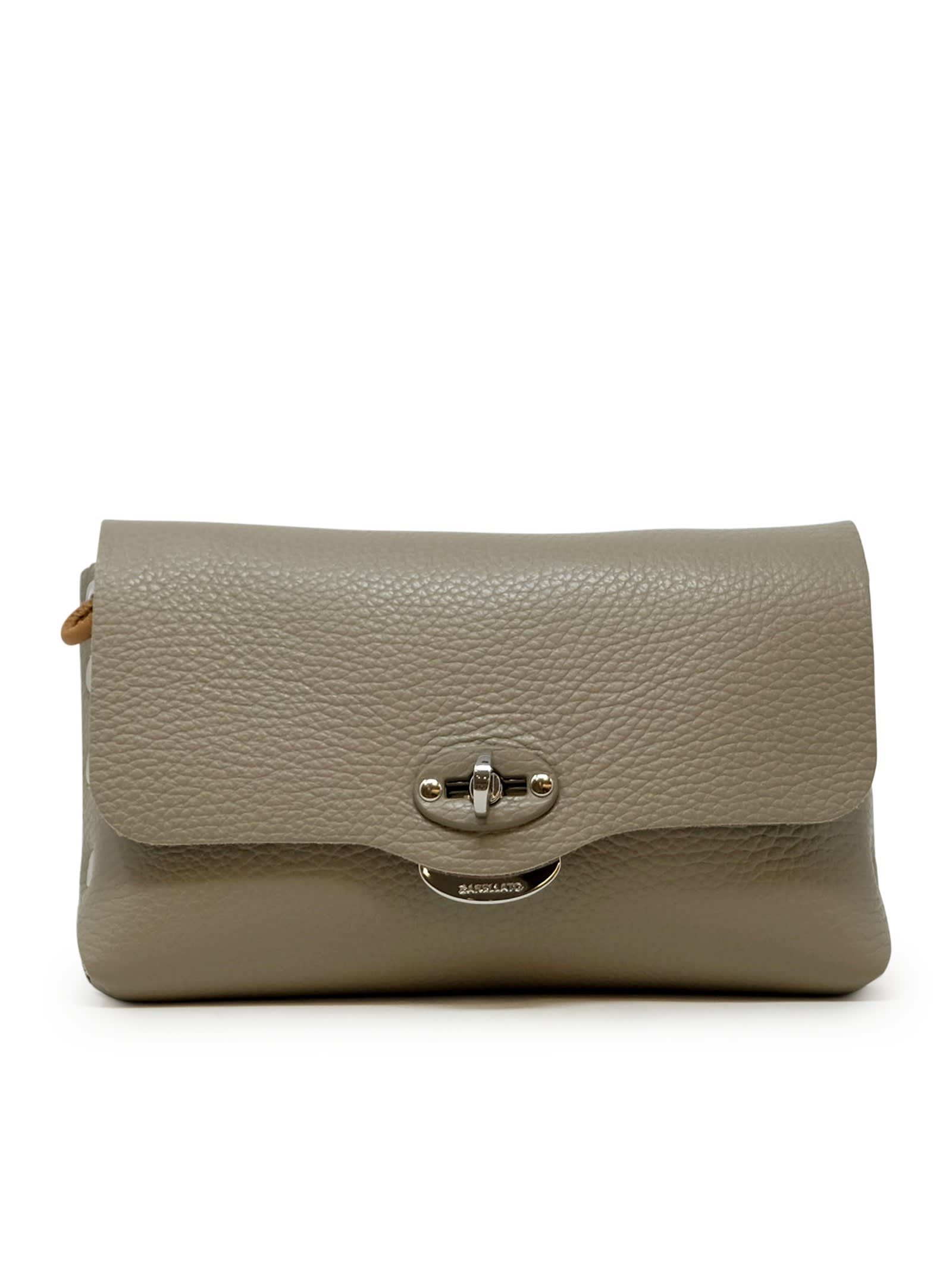 Zanellato 068331-0040000-z0160 Grey Creta Lettera Daily S Leather Clutch