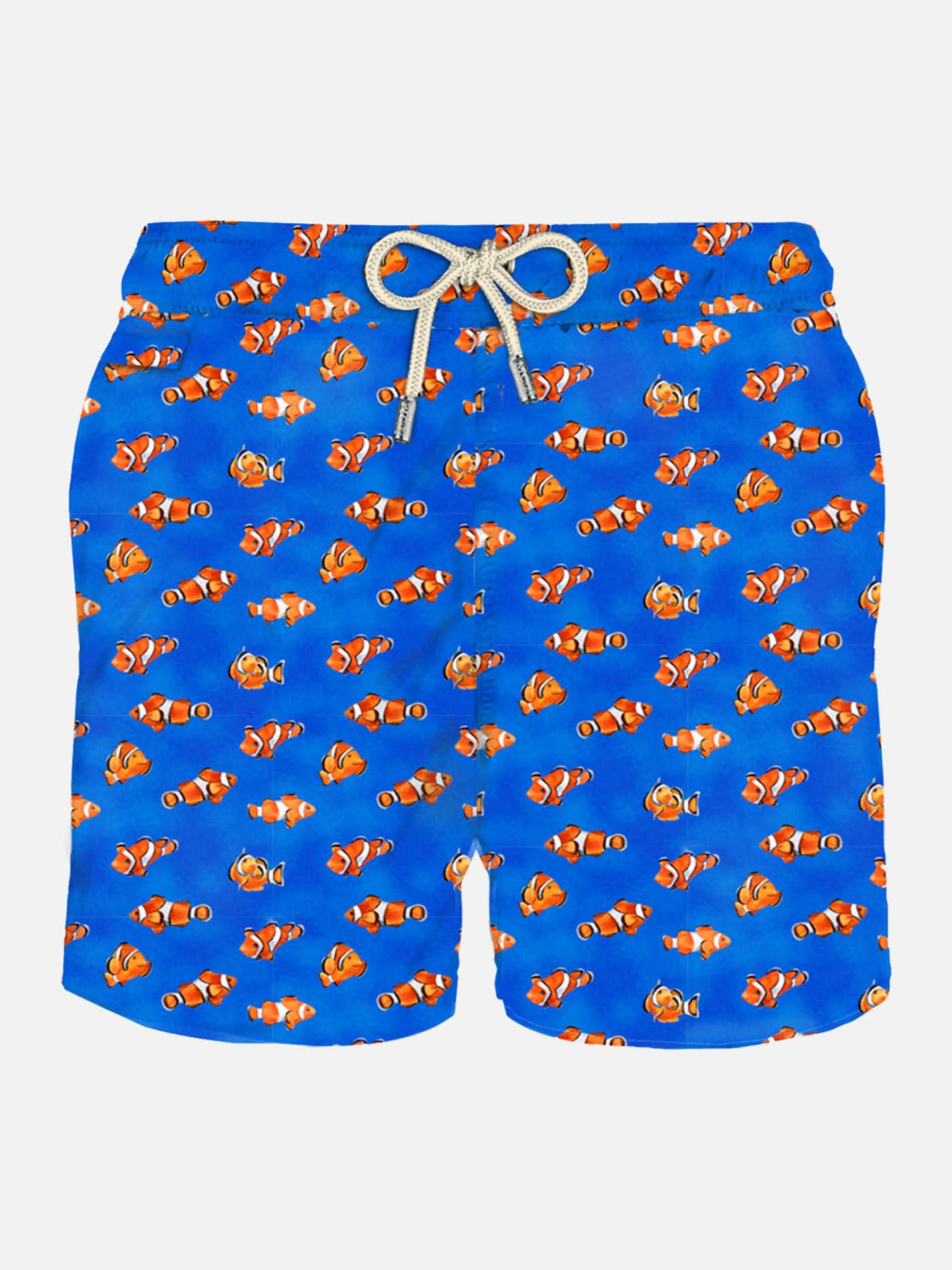 MC2 Saint Barth Man Light Fabric Swim Shorts With Clownfish Print