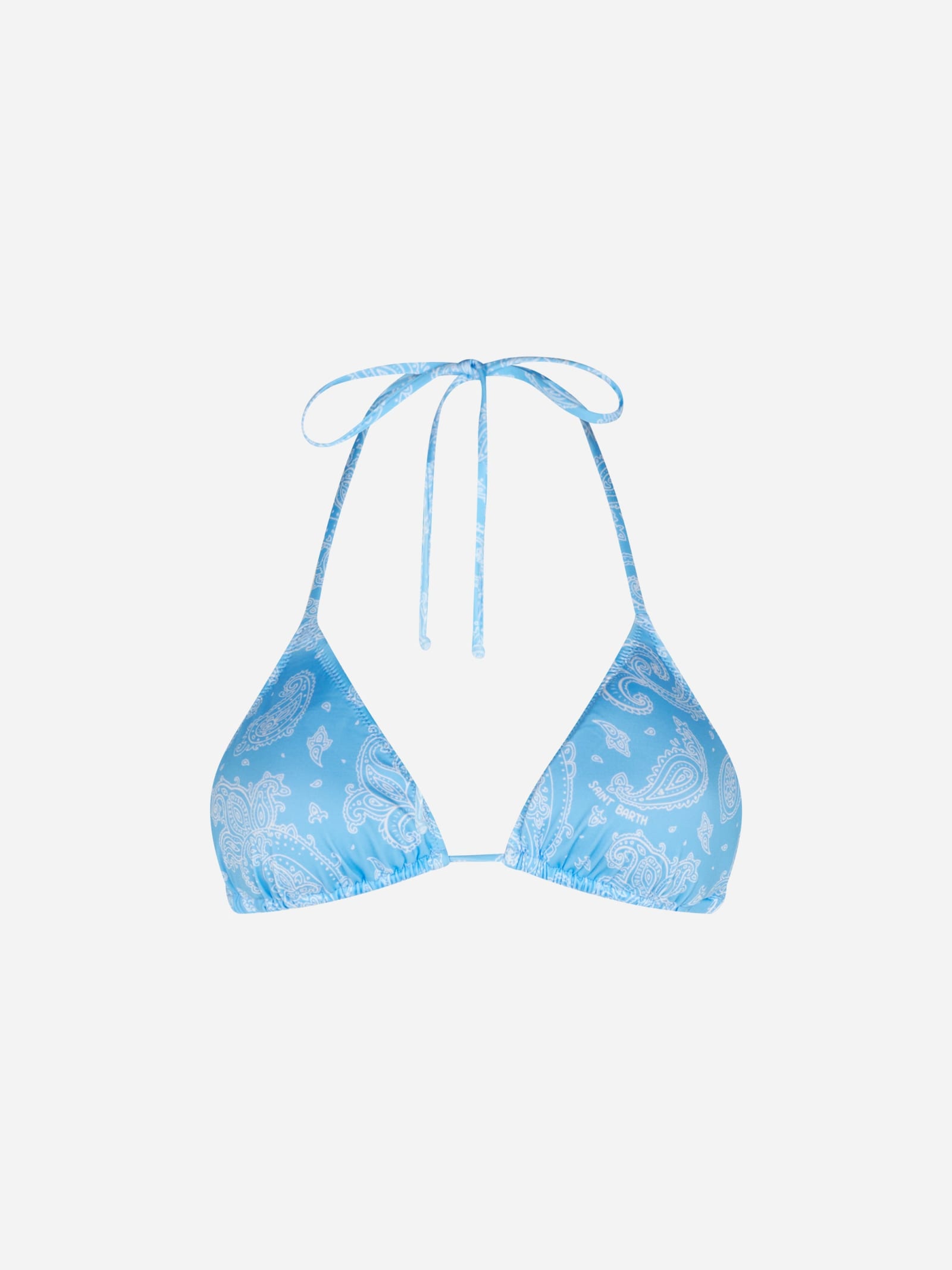 MC2 Saint Barth Woman Triangle Top Swimsuit With Paisley Print