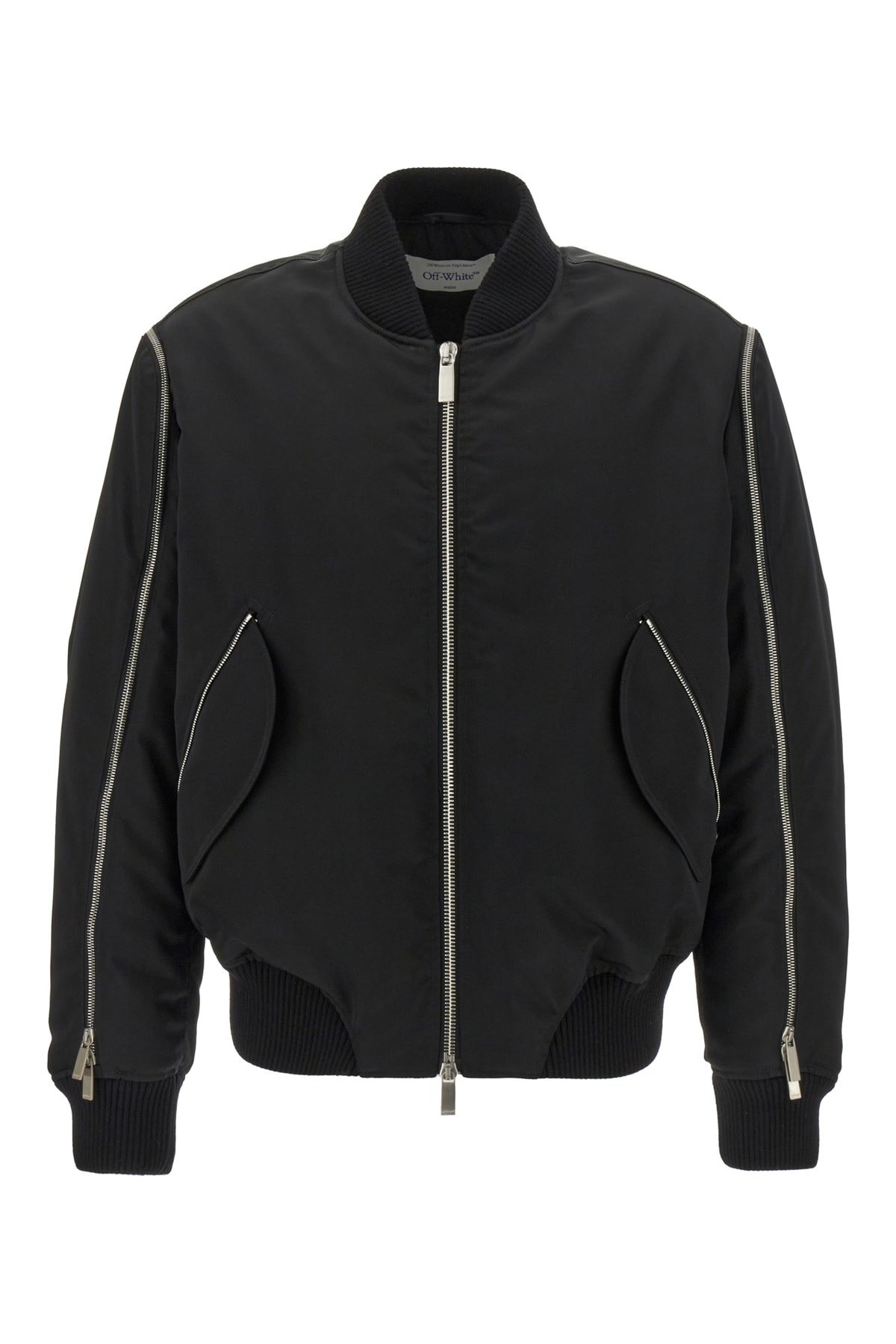 Off-White Arrow Embroidered Zip Bomber Jacket