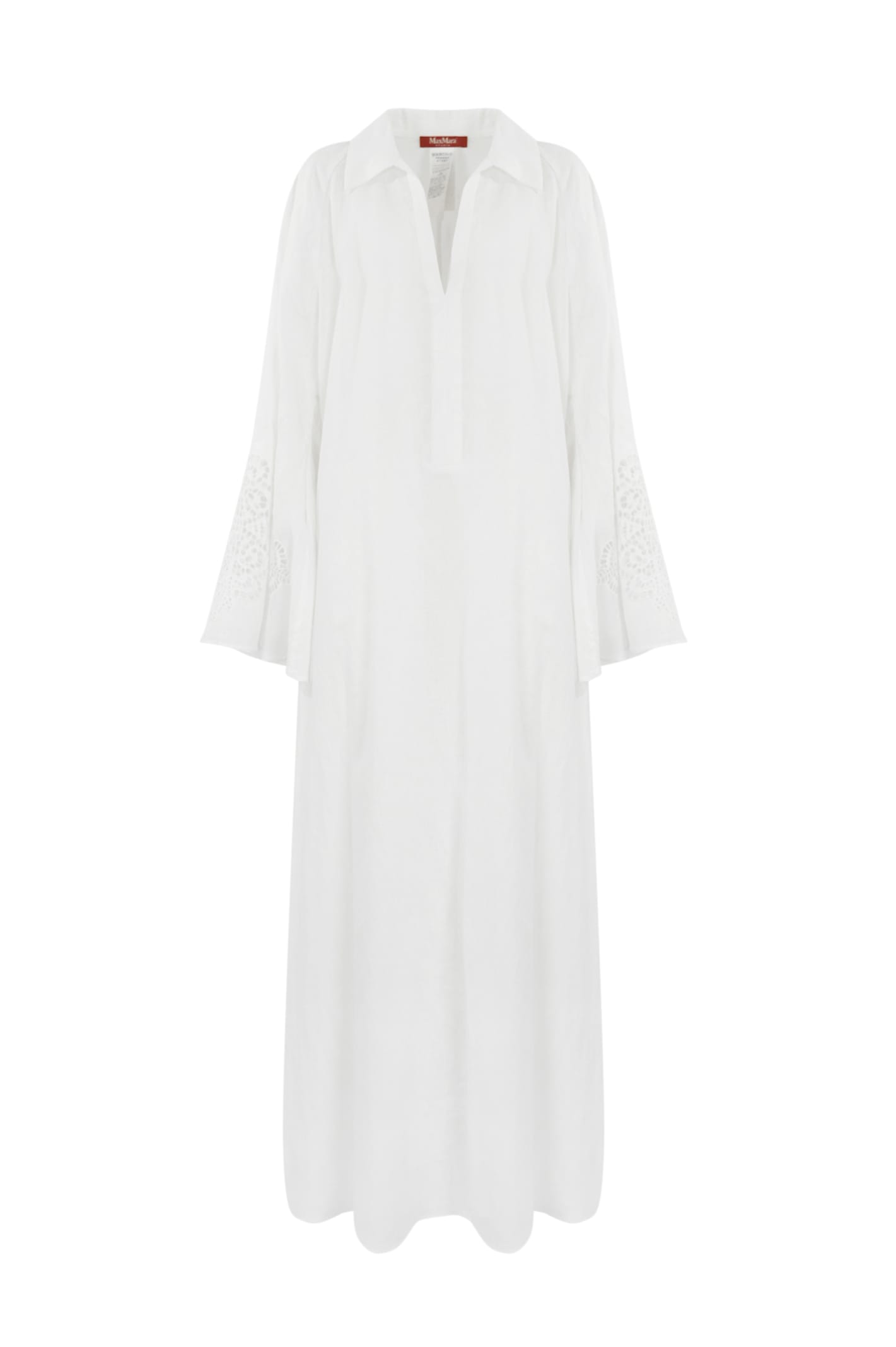 Max Mara Studio 特别款长款亚麻白色连衣裙