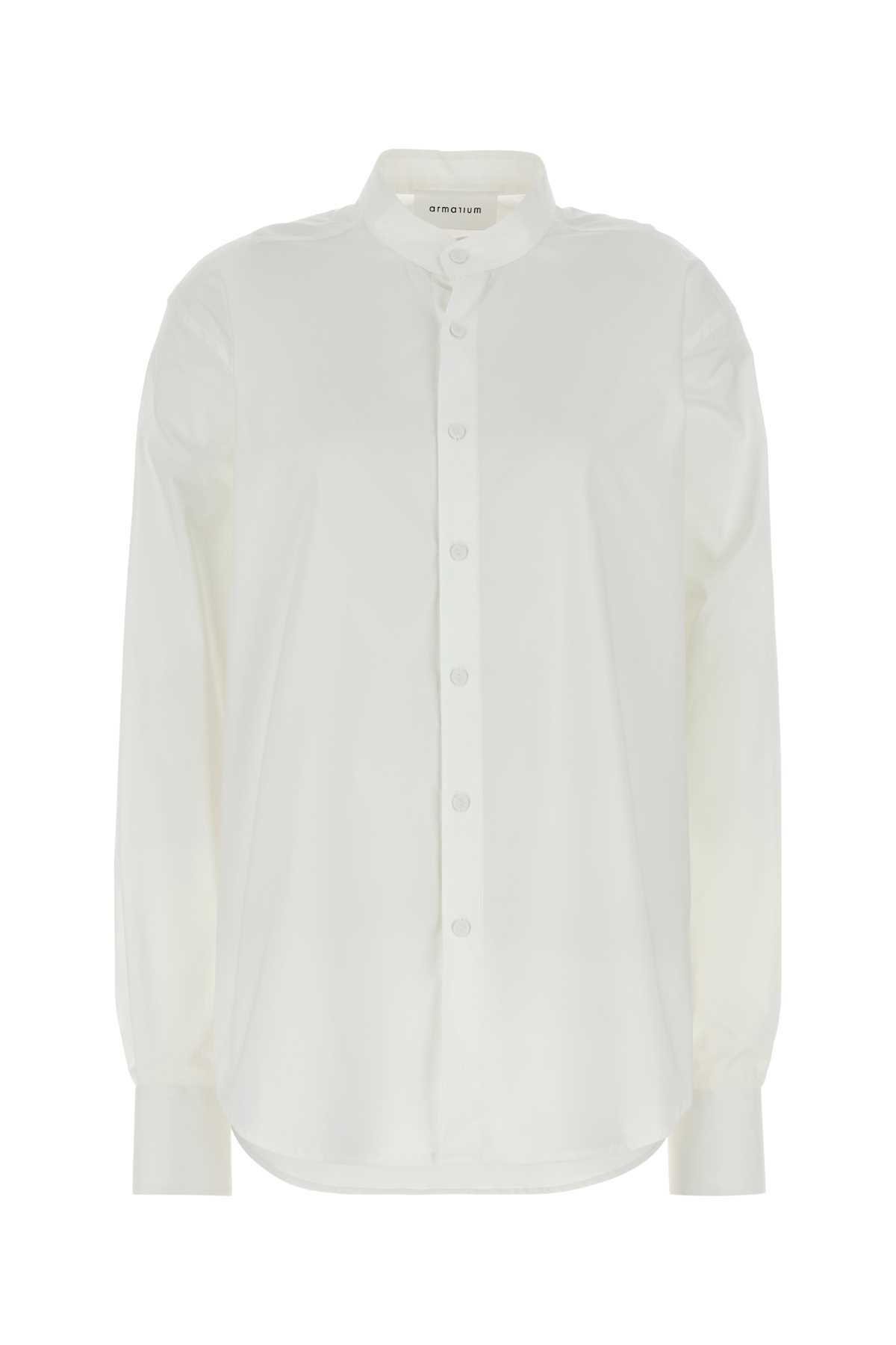 Armarium White Stretch Poplin Oversize Lavinia Shirt