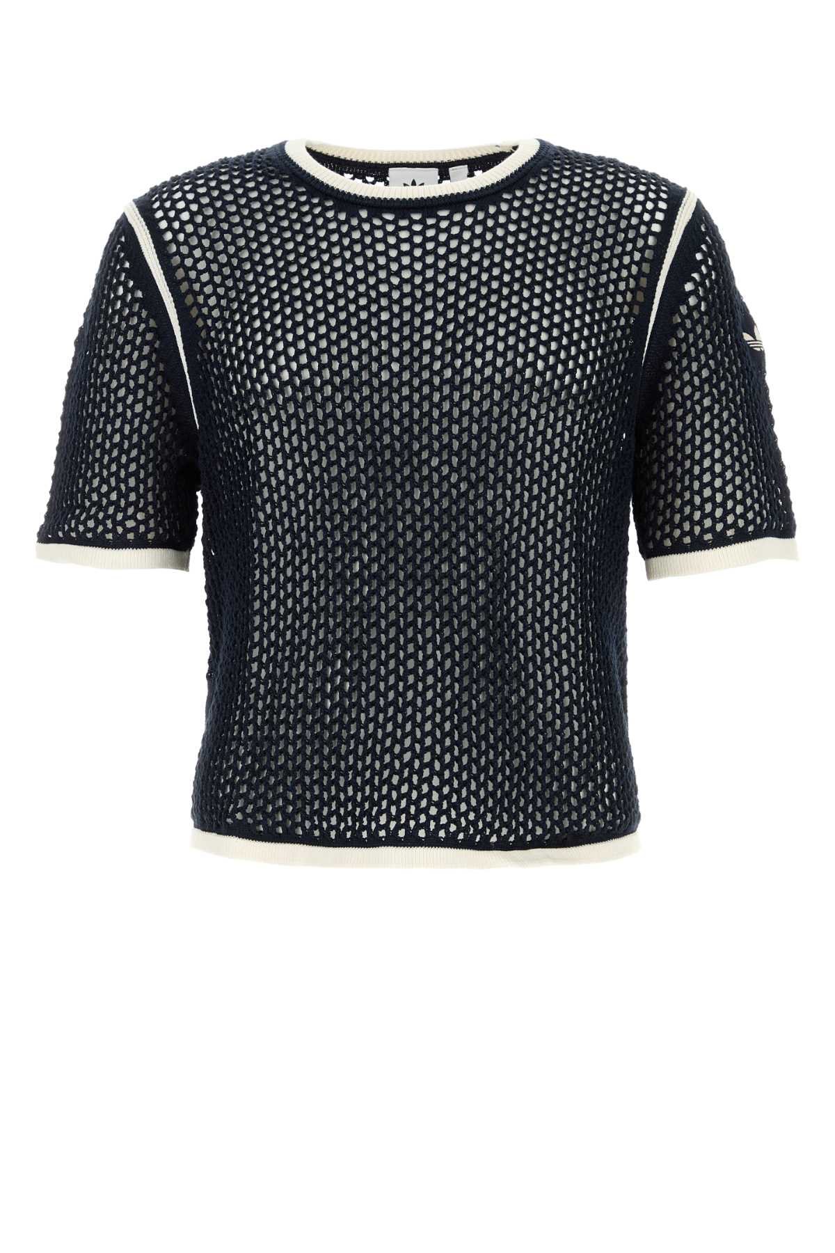 Adidas Originals by Wales Bonner Navy Blue Crochet Wales Bonner X Adidas T-shirt