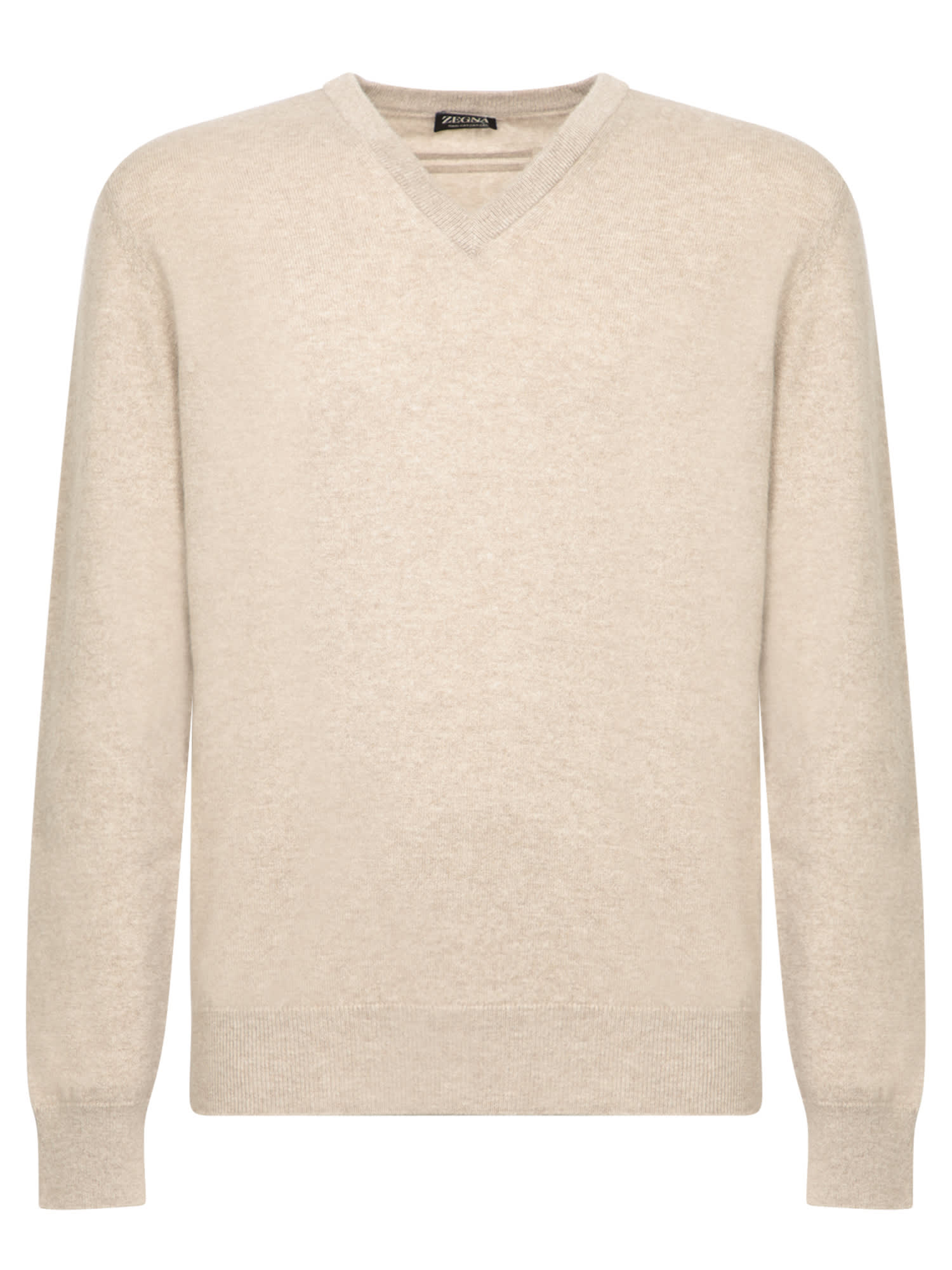 Zegna Oasi Beige Cashmere Sweater