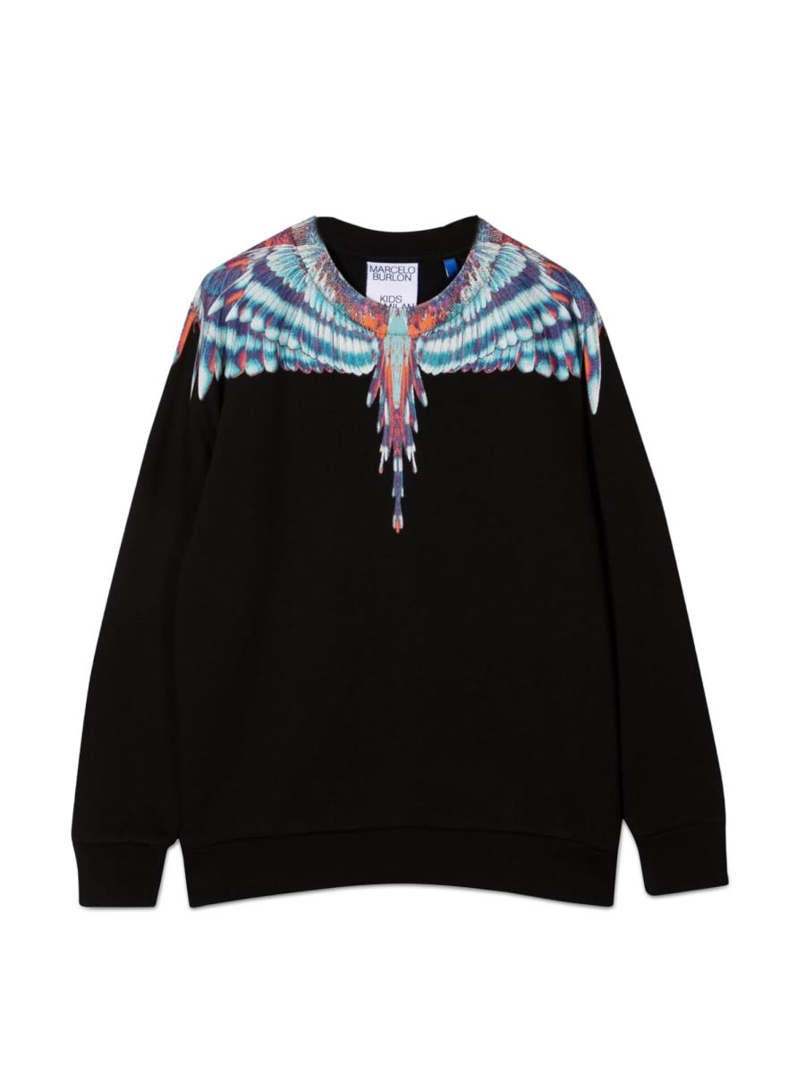 Marcelo Burlon Blue Birds Wings Crewneck