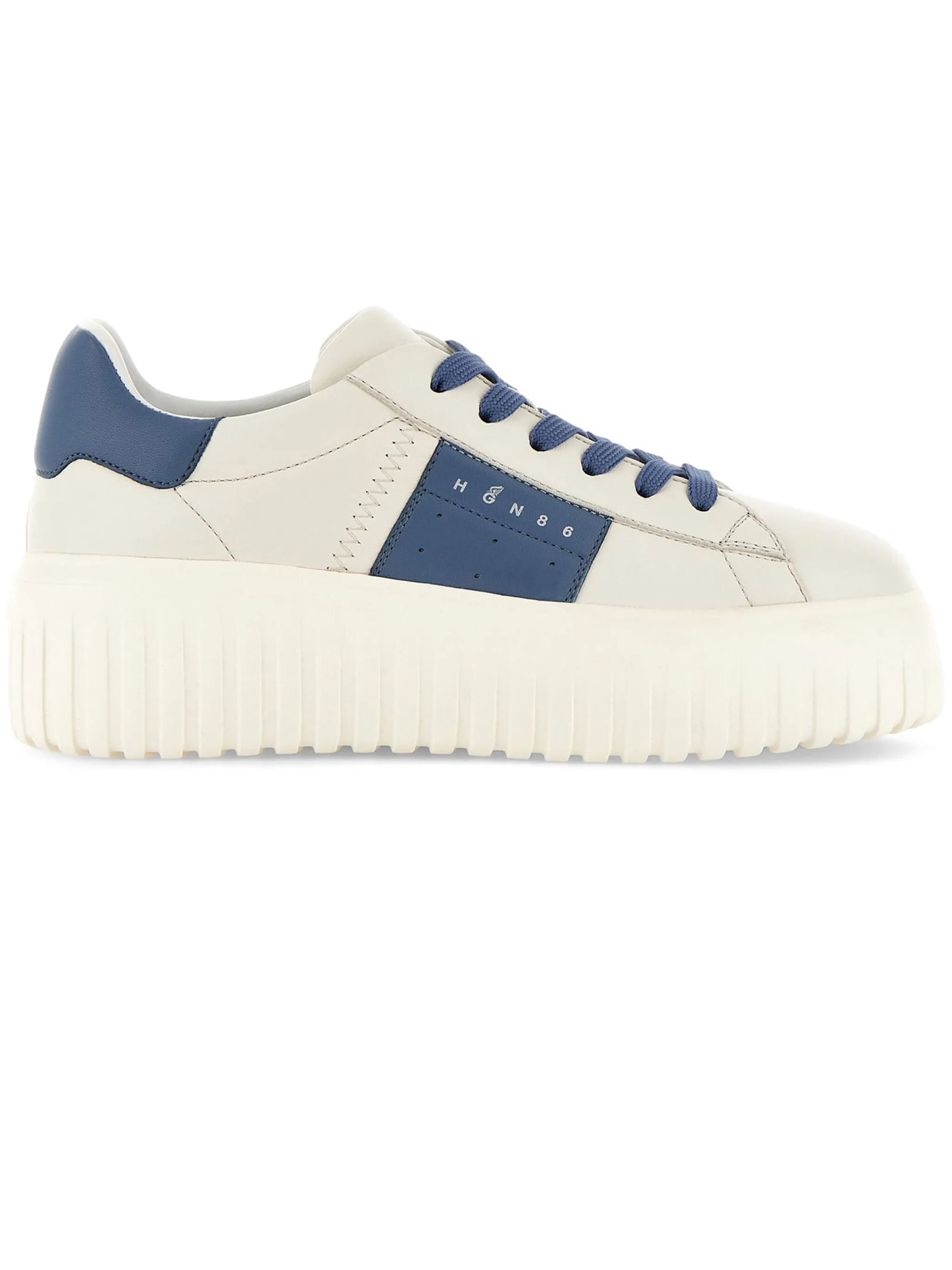 Hogan h Stripes Ivory Leather Sneakers