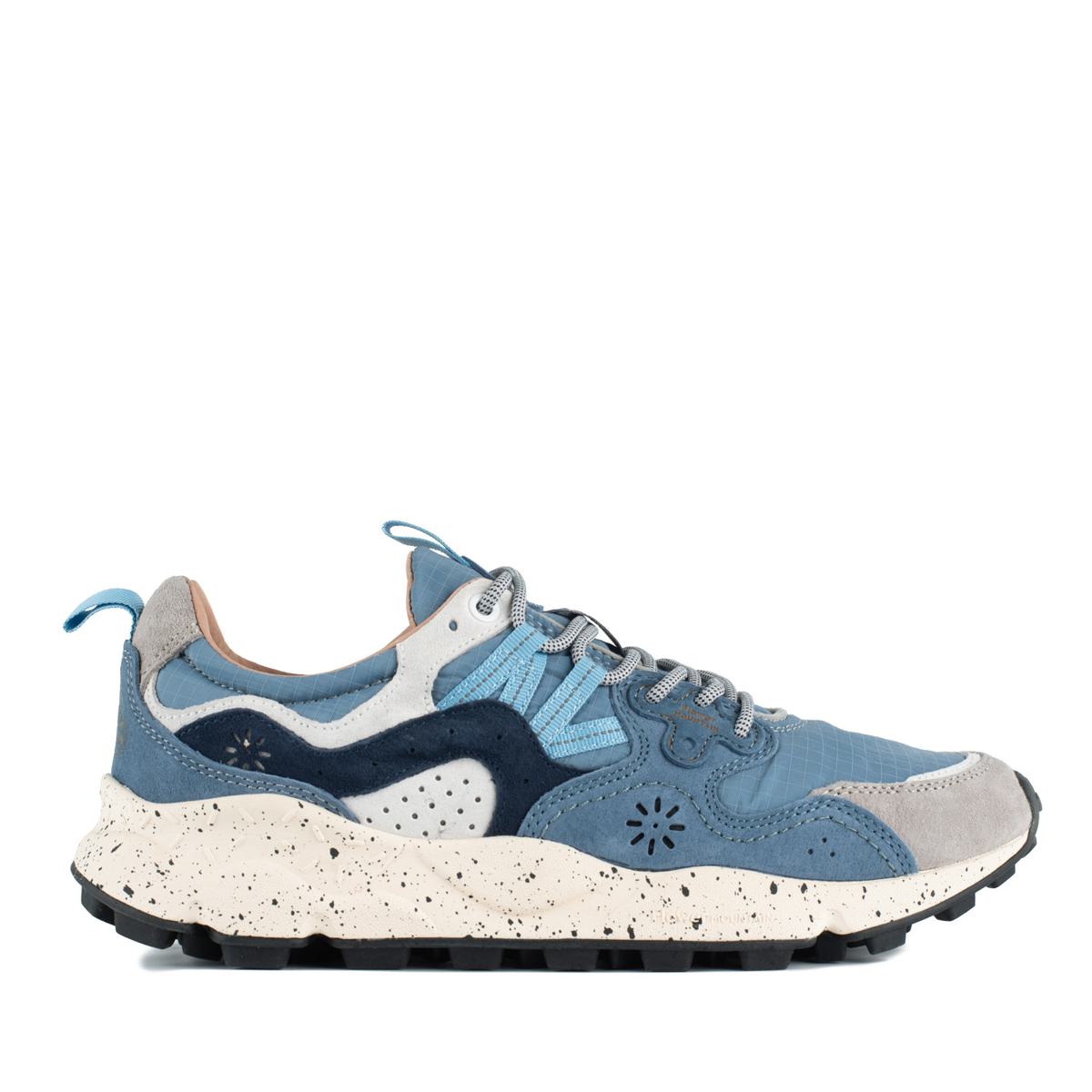 Flower Mountain Yamano 3 Light Grey And White Suede And Nylon Sneakers