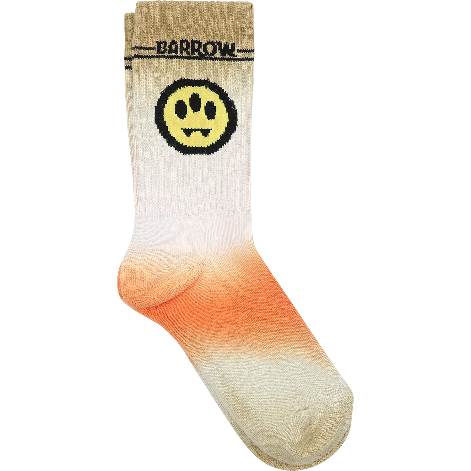 Barrow Beige Socks For Kids With Smiley