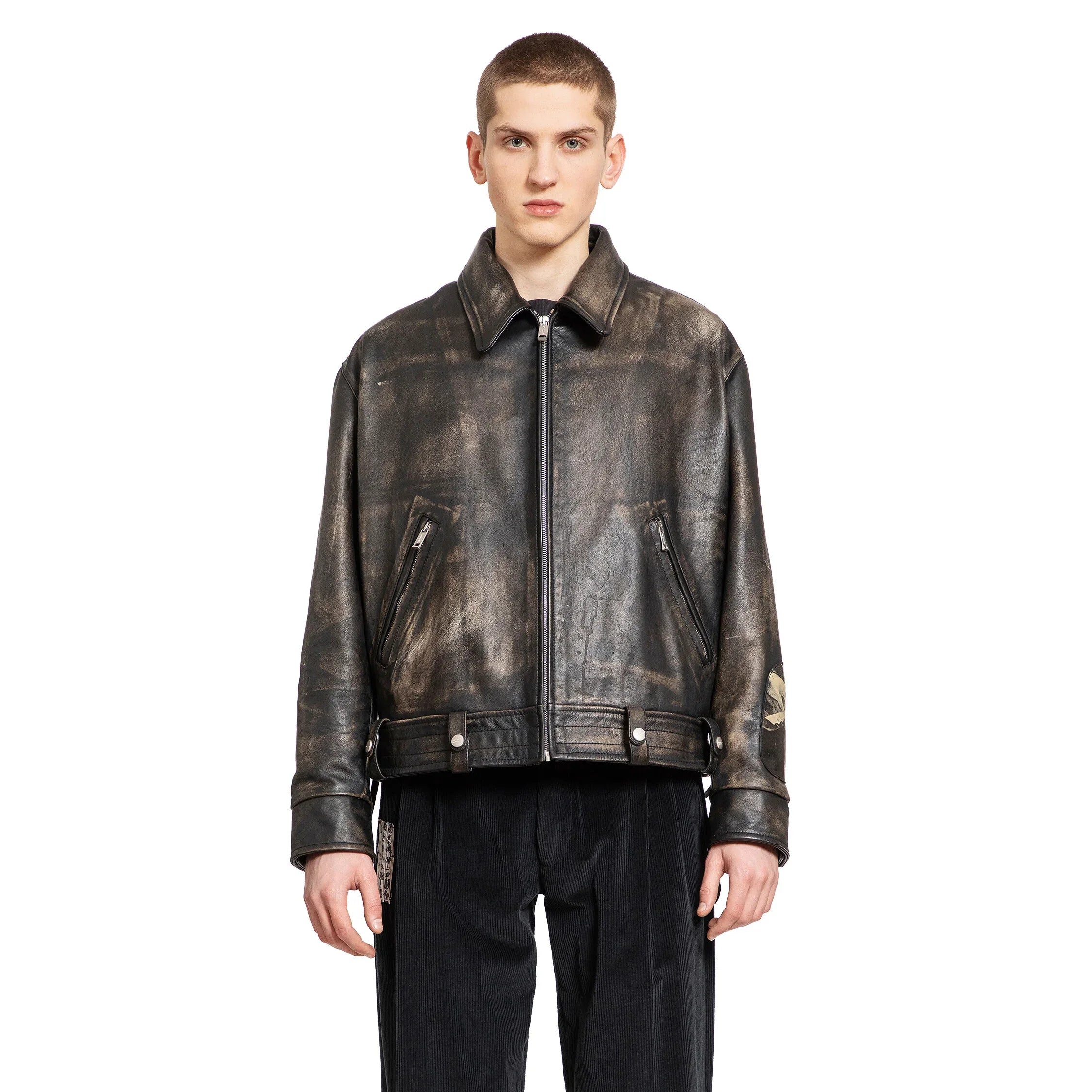 Distressed Pianist Aviator Jacket