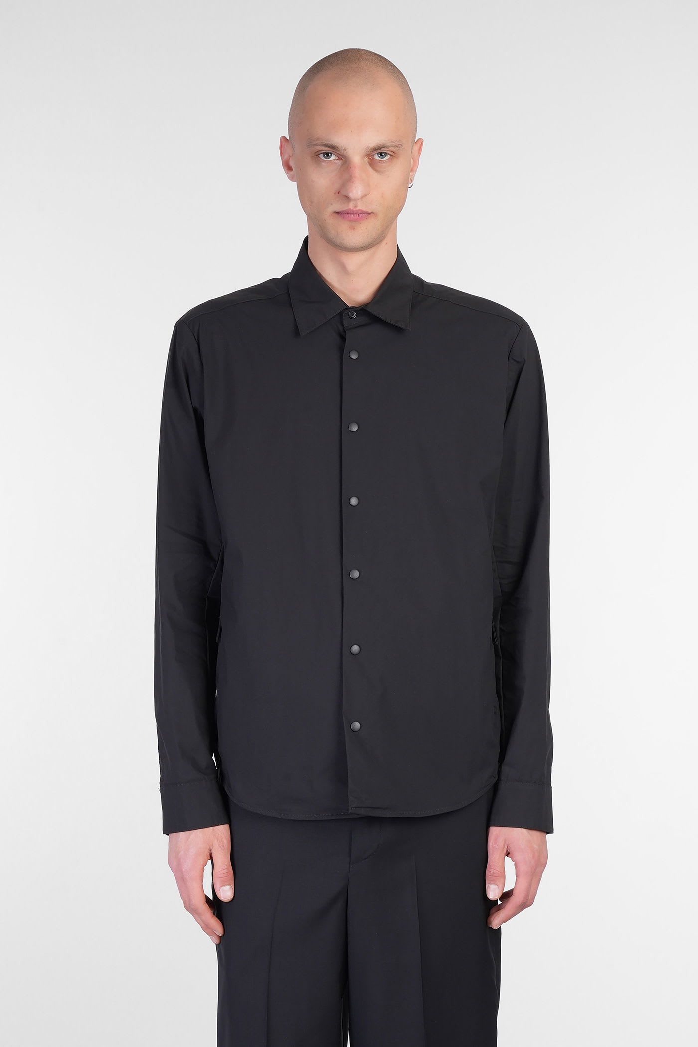Aspesi Arch Shirt In Black Cotton