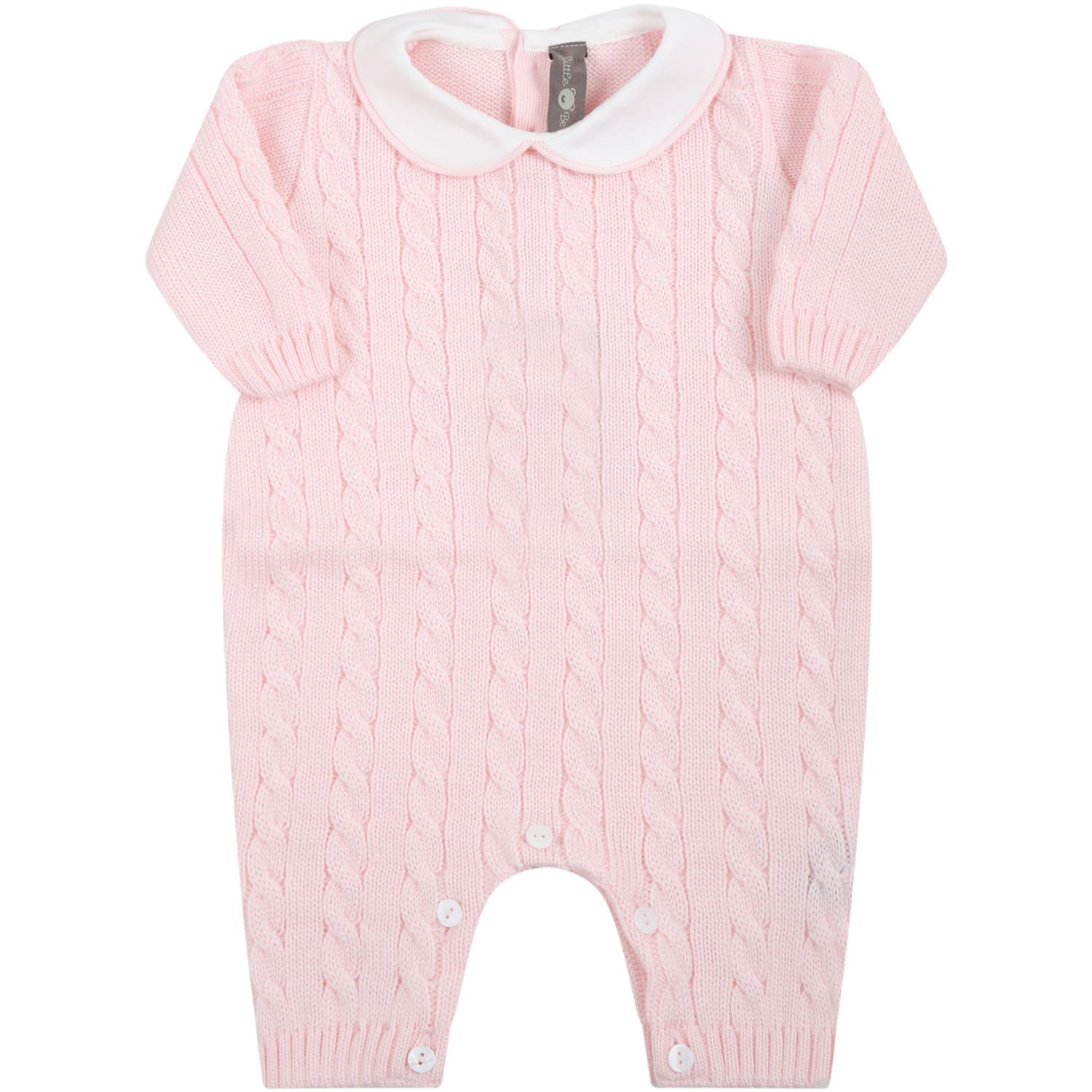 Little Bear Pink Babygrow For Baby Girl