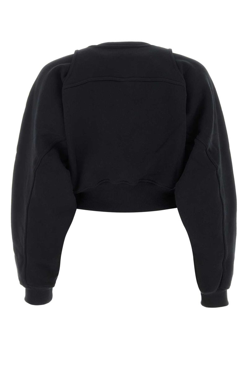 Off-White Logo Cropped Cotton Sweatshirt
